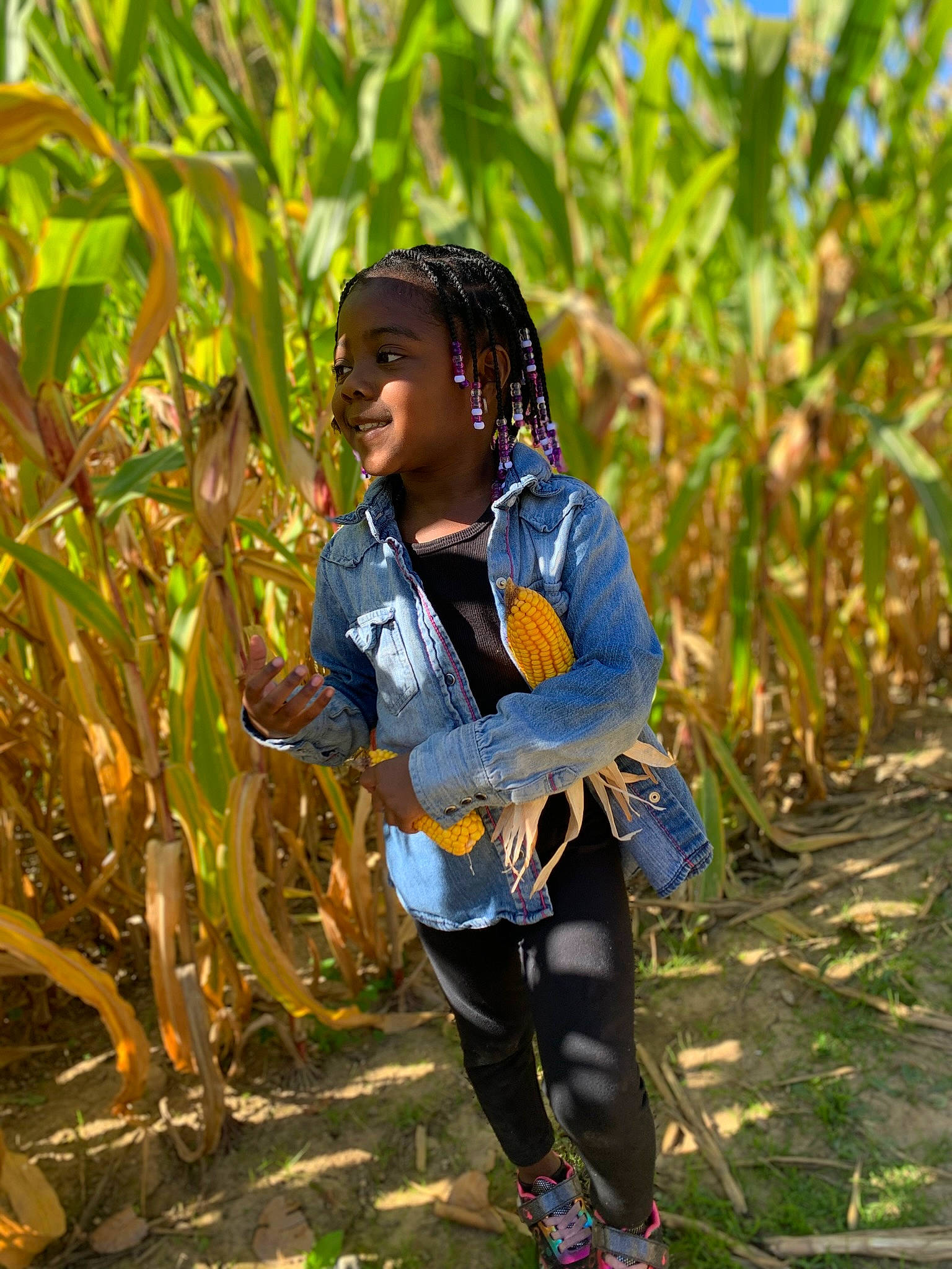 Karly joined the competition — help win amazing prizes! agriculture, arecales, child, electric_blue, field, fun, grass, happy, hat, jungle, leisure, people_in_nature, person, personal_protective_equipment, plant, plantation, play, smile, soil, toddler