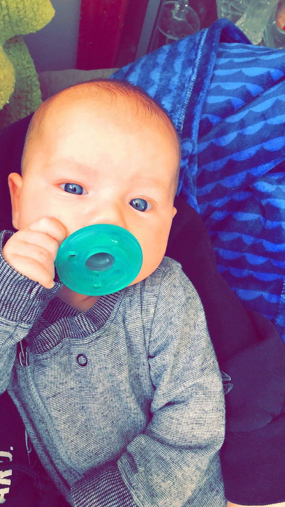 Carson is registered to the contest to win money with this photo: baby, cheek, child, eye, face, green, head, iris, nose, person, skin, toddler