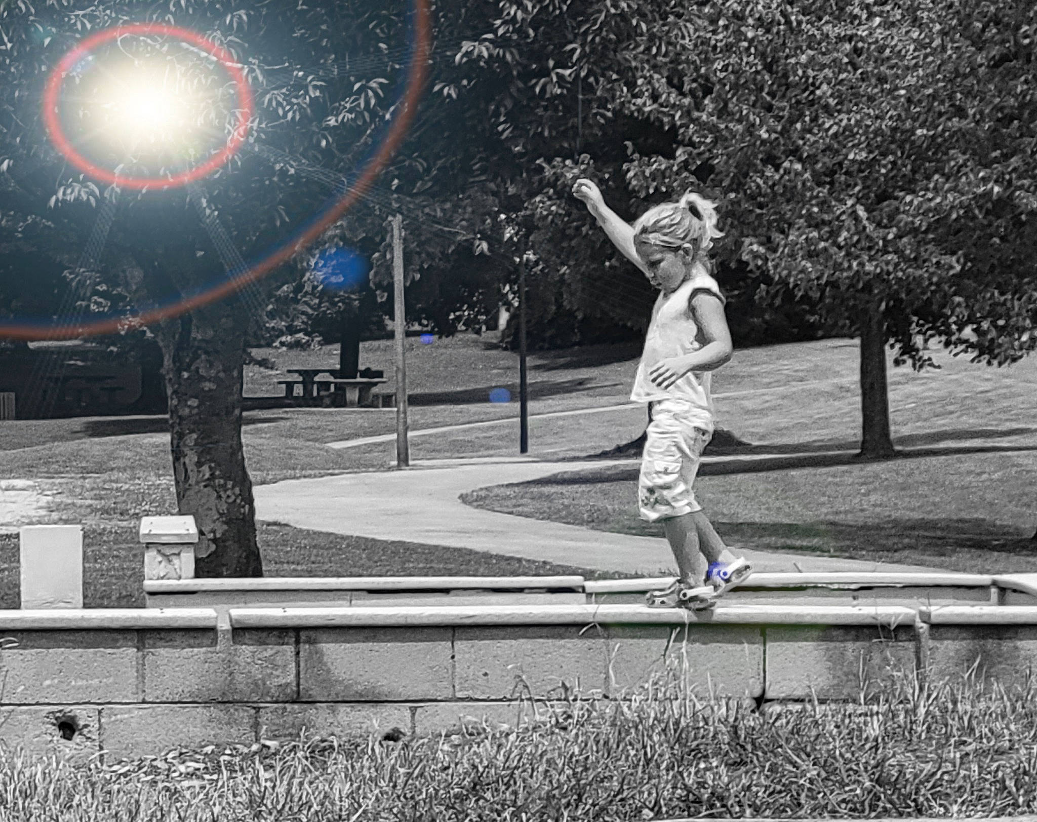 Haven joined the competition — help win amazing prizes! art, astronomical_object, black, black_and_white, child, flash_photography, fun, grass, happy, leisure, monochrome, monochrome_photography, people_in_nature, person, plant, sidewalk, street, style, tints_and_shades, tree