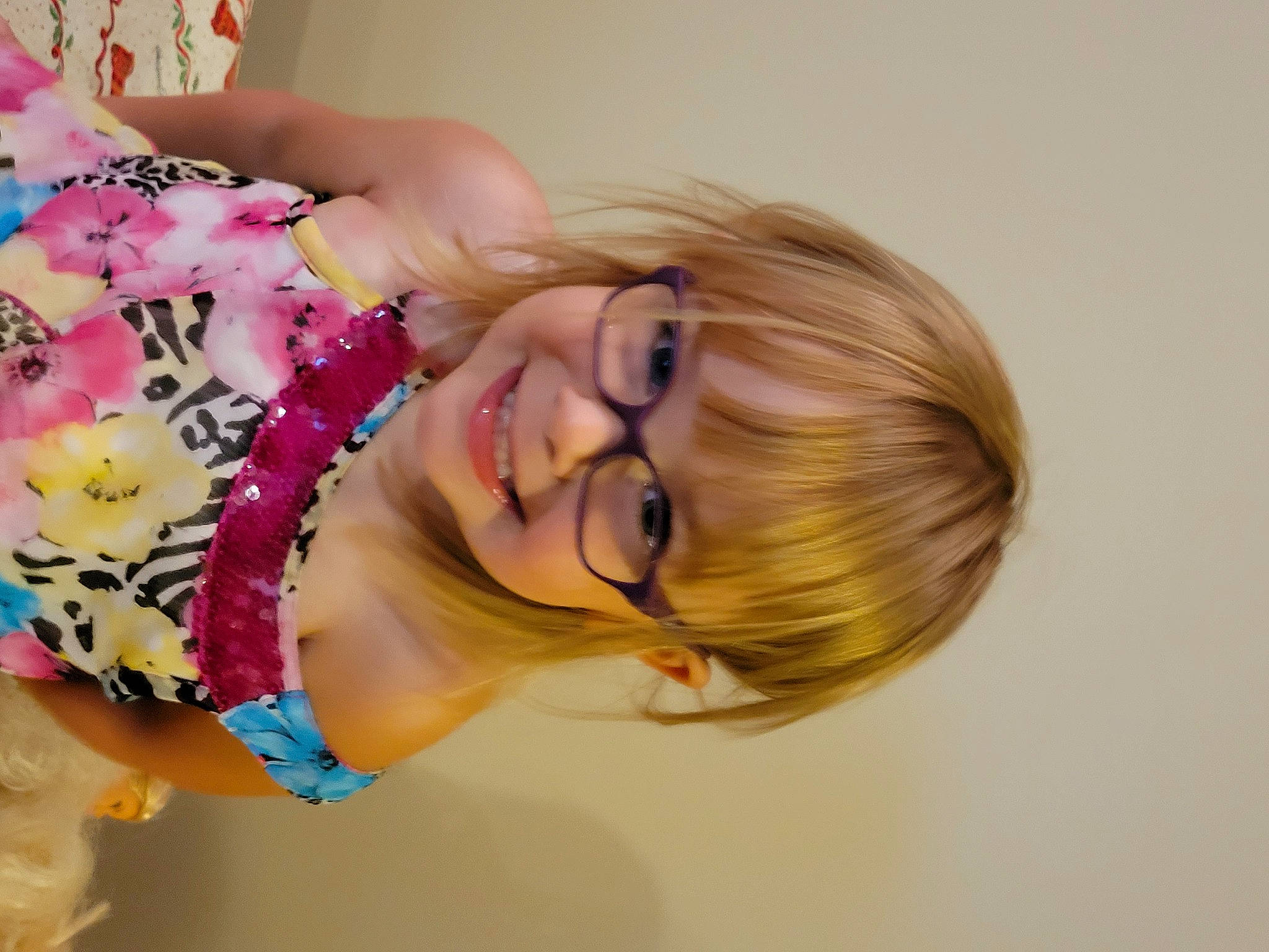 Abby joined the competition — help win amazing prizes! blond, ear, elbow, eyebrow, eyelash, eyewear, face, glasses, happy, head, jaw, joy, lip, long_hair, mouth, neck, nose, person, shoulder, skin