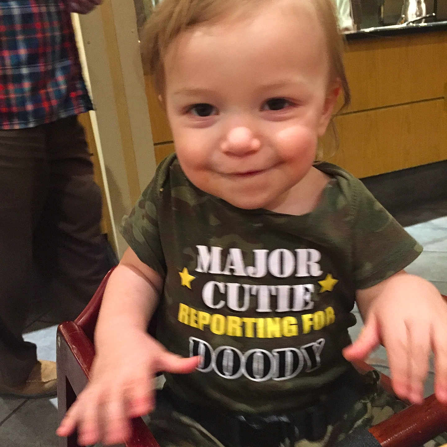 Hunter joined the competition — help win amazing prizes! arm, child, finger, hairstyle, product, toddler
