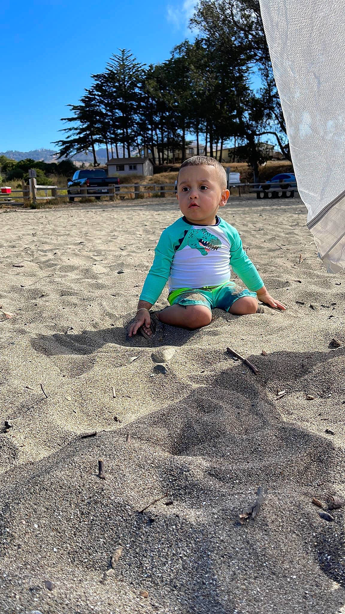 Azriel joined the competition — help win amazing prizes! asphalt, baby, baby_toddler_clothing, body_of_water, child, city, fun, grass, landscape, leg, leisure, people_in_nature, person, plant, recreation, road_surface, sand, sky, tints_and_shades, toddler