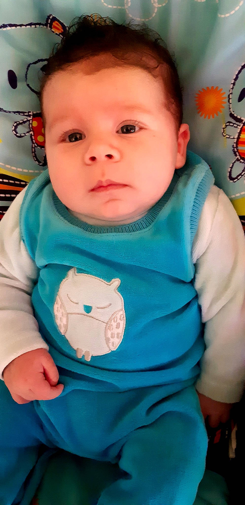 Gabano participe au concours pour gagner de l'argent avec cette photo : baby, baby_products, baby_toddler_clothing, cheek, child, person, toddler, turquoise