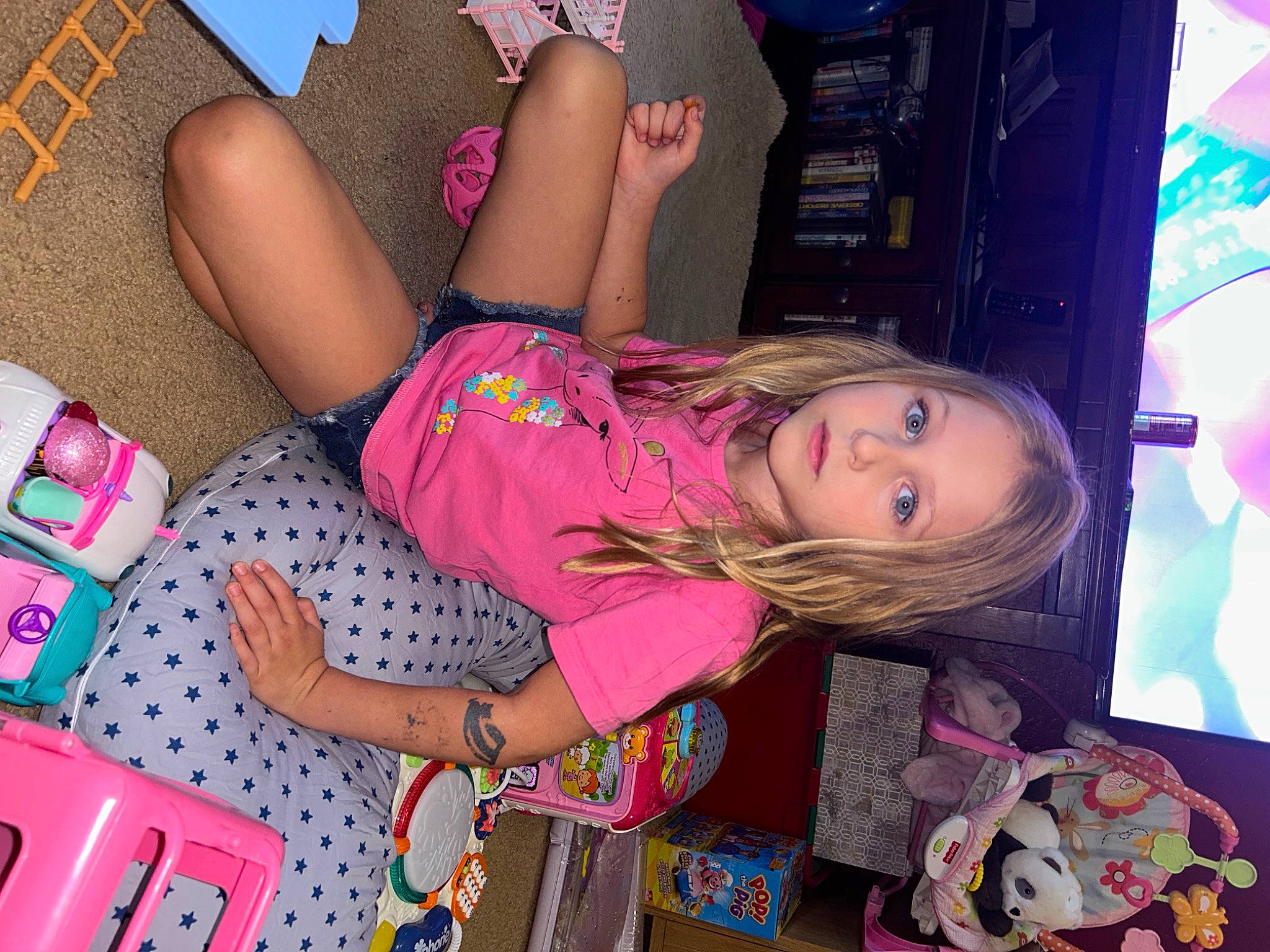 Kaylyn joined the competition — help win amazing prizes! beauty, child, fun, happy, human_leg, leisure, magenta, party, pattern, person, pink, play, product, room, smile, thigh, toddler, vacation