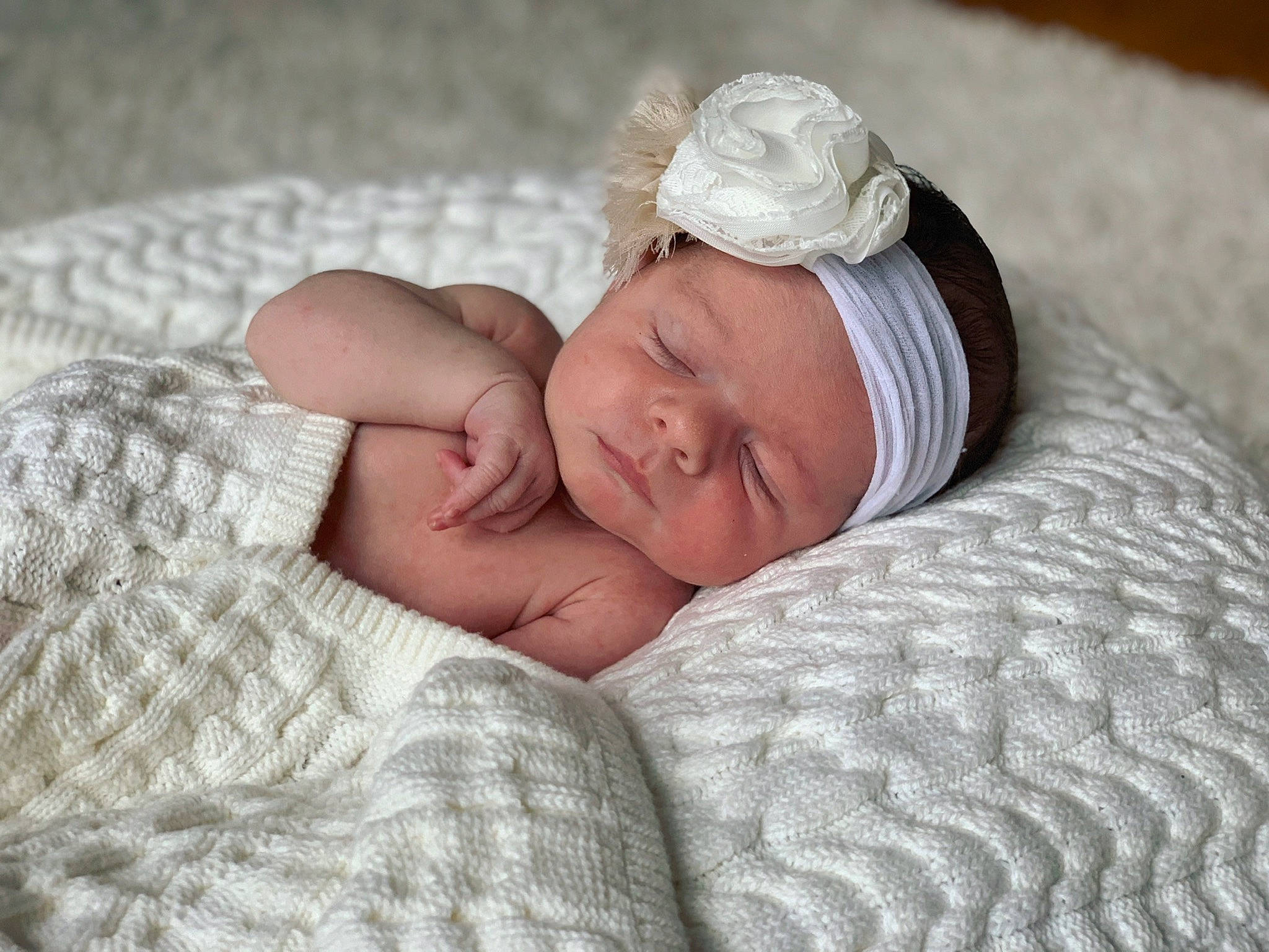 Emelia joined the competition — help win amazing prizes! baby, baby_sleeping, bedtime, birth, blanket, child, comfort, hair_accessory, hand, headgear, headwear, linens, nap, person, photograph, photography, product, skin, sleep, textile