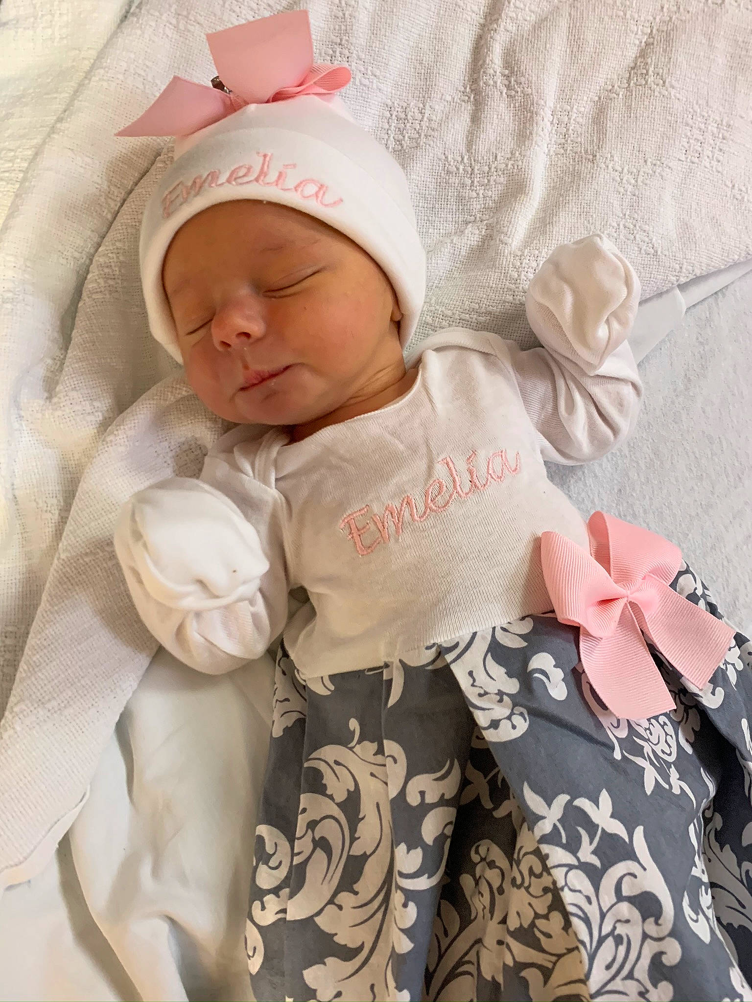 Emelia joined the competition — help win amazing prizes! baby, baby_products, baby_sleeping, baby_toddler_clothing, beige, bonnet, child, headwear, person, pink, product, toddler
