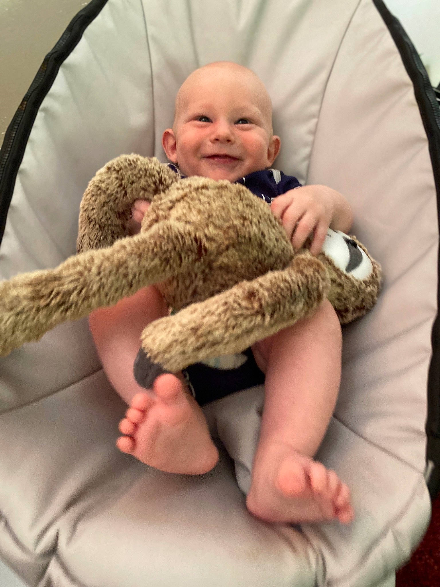 Ashton is registered to the contest to win money with this photo: baby, baby_products, baby_sleeping, child, comfort, fur, furniture, joy, person, product, sitting, skin, sleep, smile, toddler