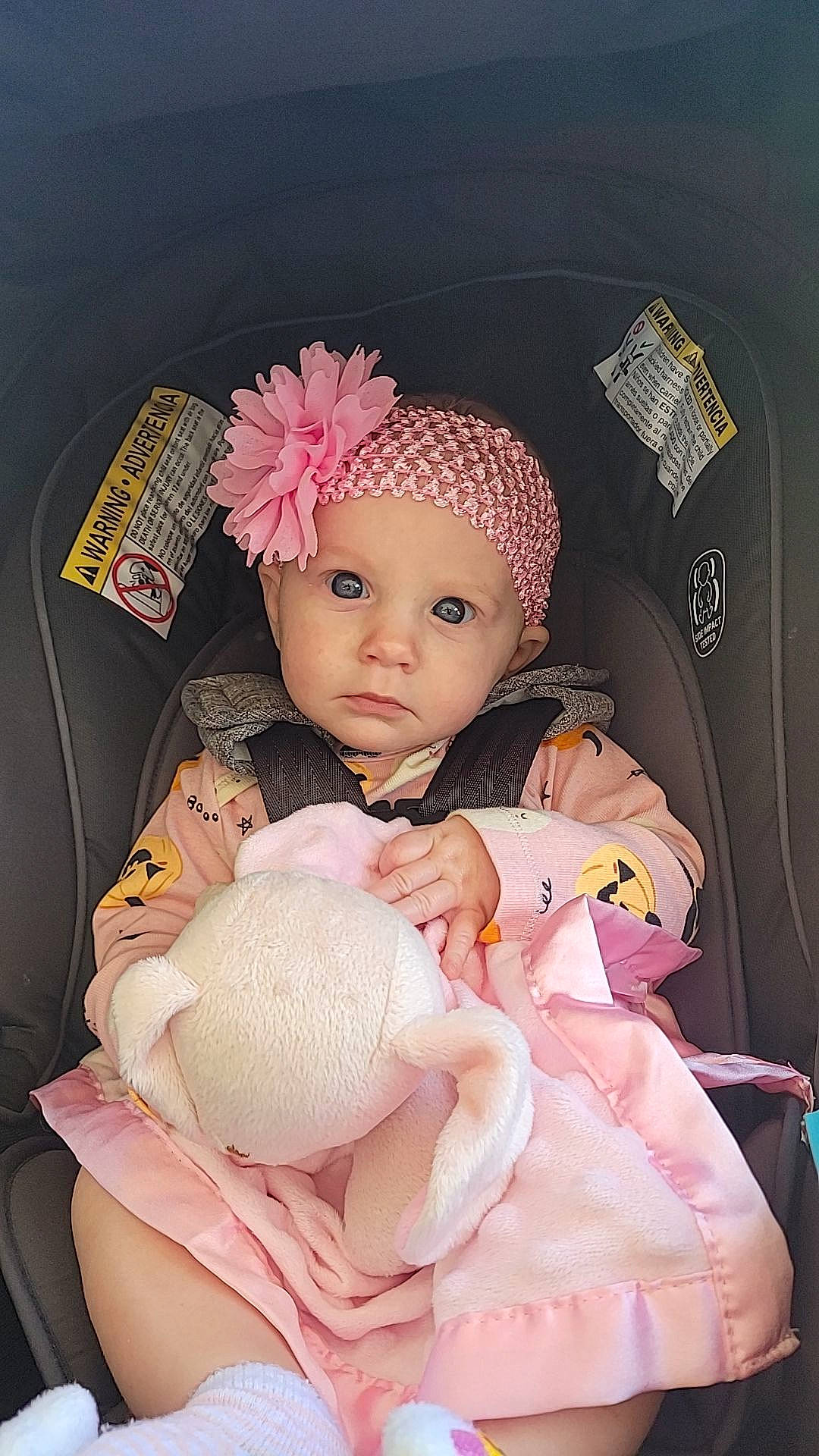Anastasia joined the competition — help win amazing prizes! baby, baby_toddler_clothing, beanie, cap, cheek, child, comfort, doll, dress, eyelash, fashion_accessory, hair_accessory, head, headgear, headpiece, headwear, knit_cap, lip, person, pink