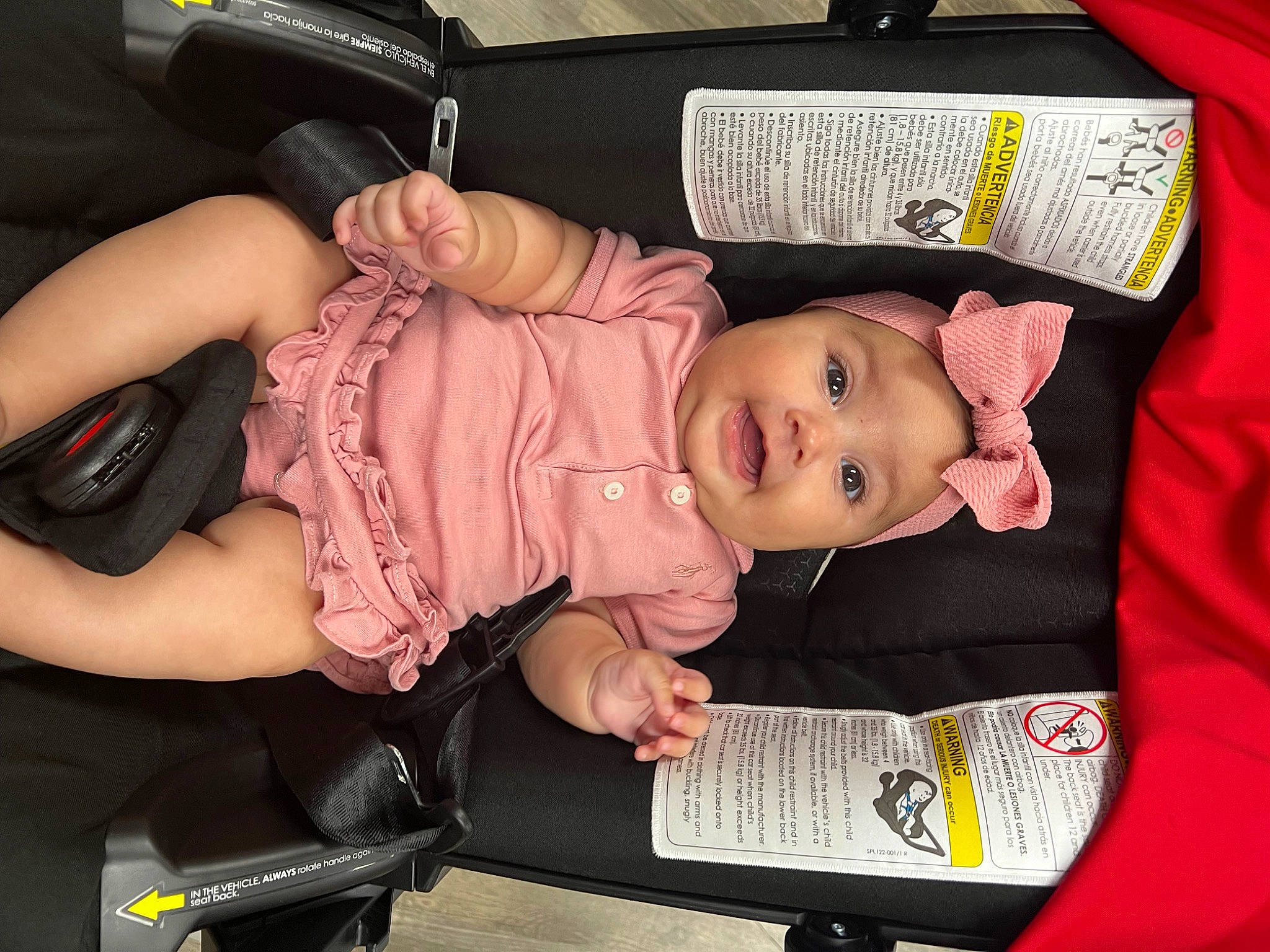 Aitana joined the competition — help win amazing prizes! auto_part, baby, baby_carriage, baby_in_car_seat, baby_products, baby_toddler_clothing, bag, car_seat, cheek, child, comfort, headwear, lap, luggage_and_bags, person, sitting, smile, toddler