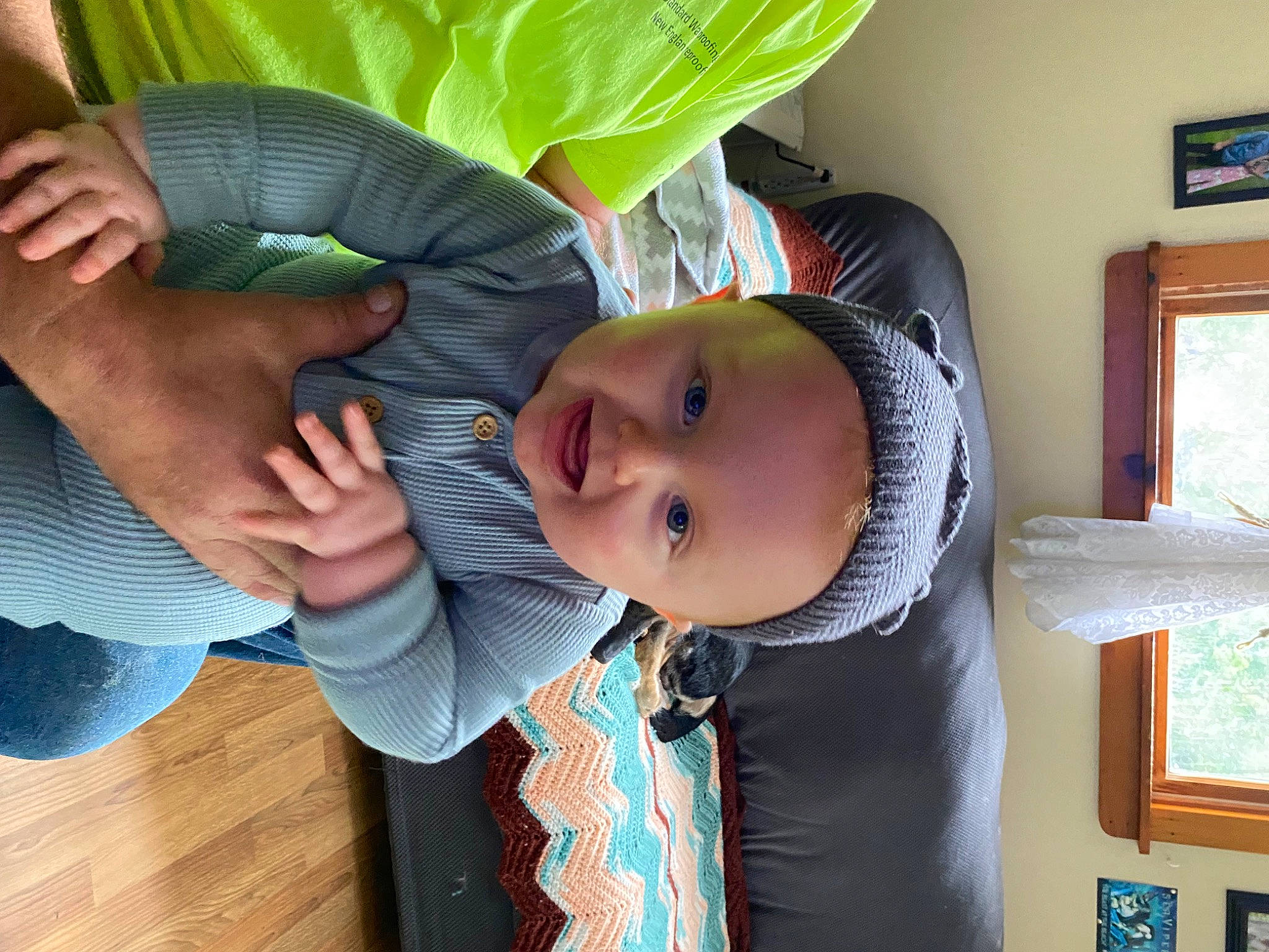 Zakari joined the competition — help win amazing prizes! baby, baby_products, baby_toddler_clothing, cheek, child, comfort, elbow, gesture, hand, happy, hat, head, human_body, joy, mouth, nose, person, skin, smile, thumb