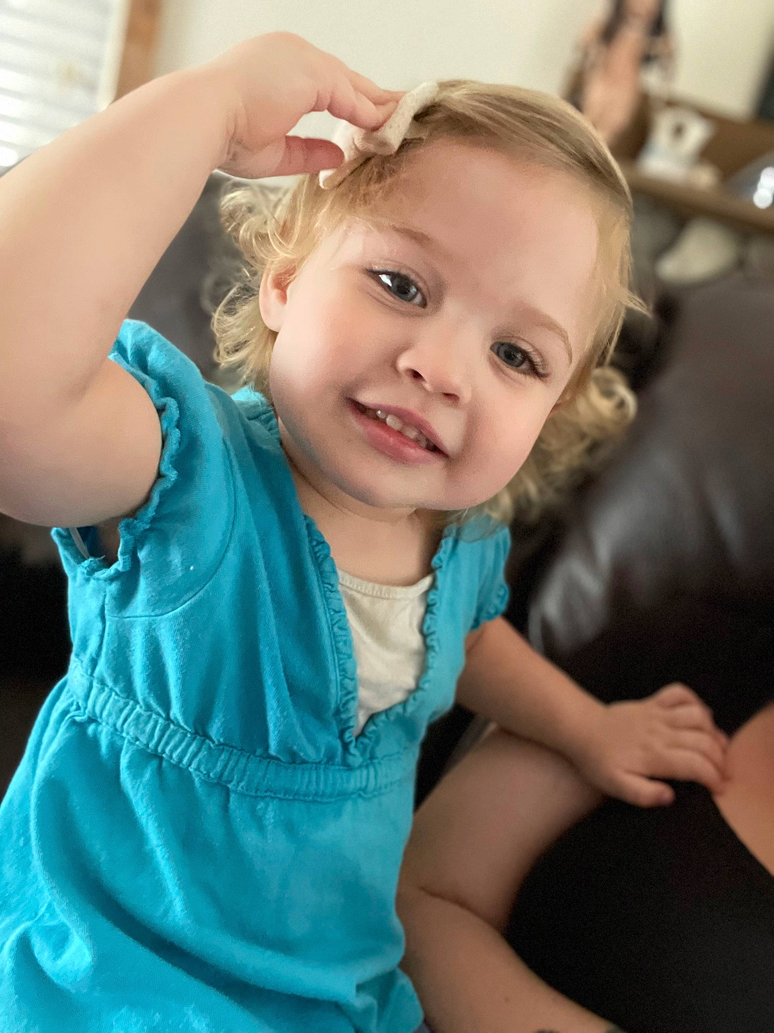 Leanna joined the competition — help win amazing prizes! arm, baby_toddler_clothing, face, finger, flash_photography, gesture, hair, hairstyle, hand, happy, head, iris, joint, joy, muscle, neck, organ, person, shoulder, skin