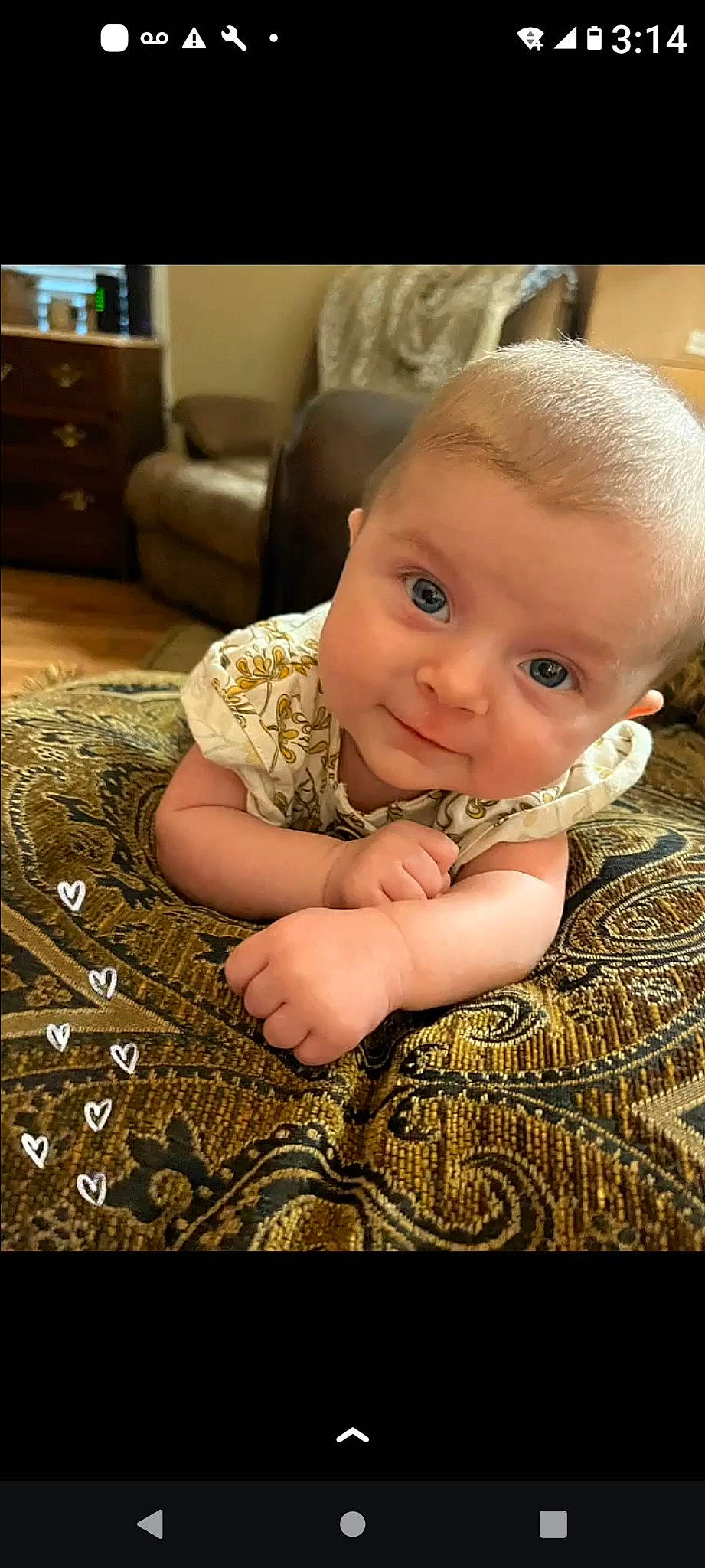 Lorelei joined the competition — help win amazing prizes! baby, baby_toddler_clothing, cabinetry, cheek, comfort, dress, finger, floor, flooring, grass, hand, happy, hardwood, head, iris, person, plant, skin, smile, toddler