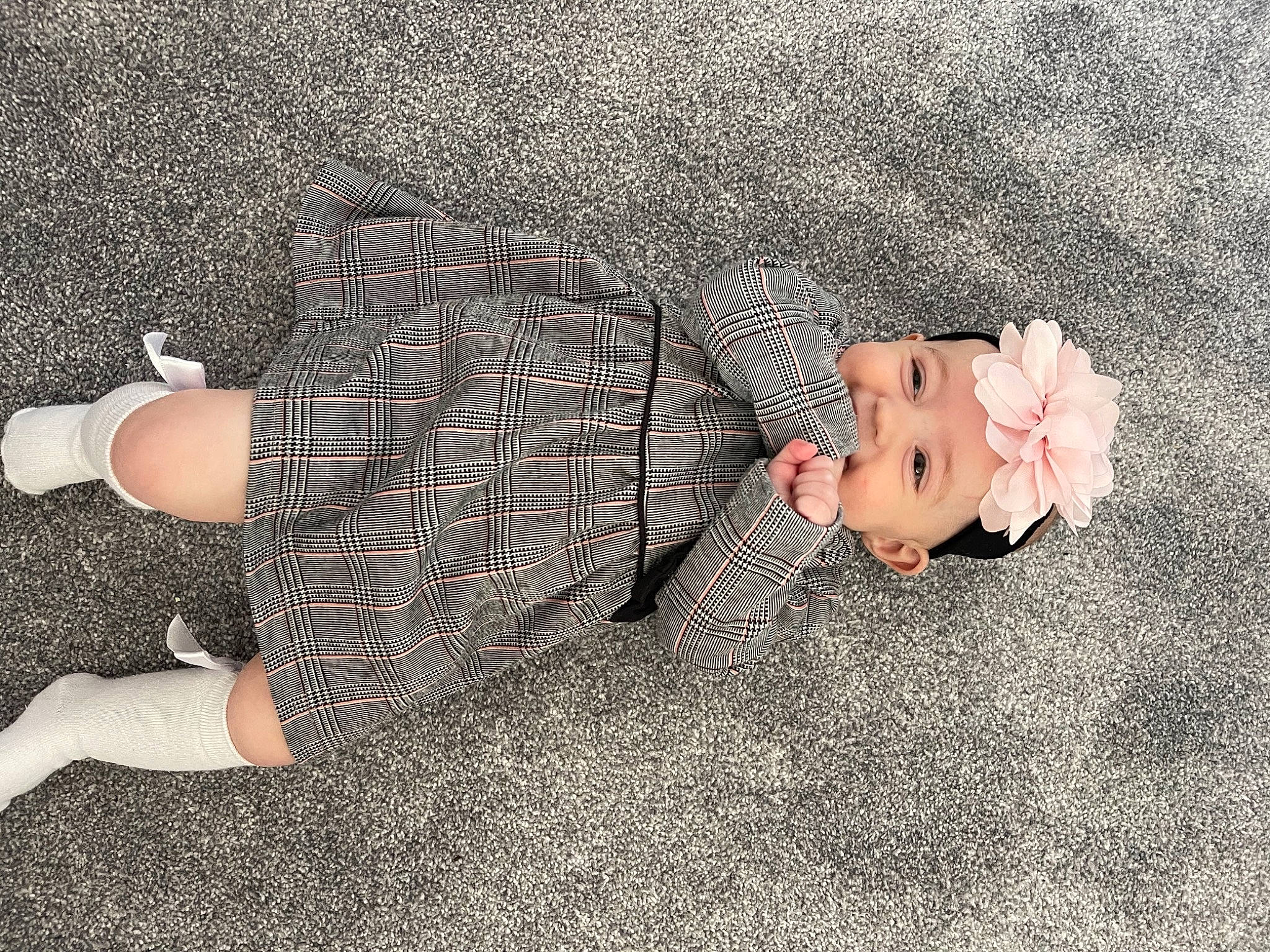 Letti-mae joined the competition — help win amazing prizes! doll, dress, finger, flooring, fun, grass, grey, hand, headwear, human_leg, knee, leg, people_in_nature, person, petal, plant, textile, thigh, tints_and_shades, toy