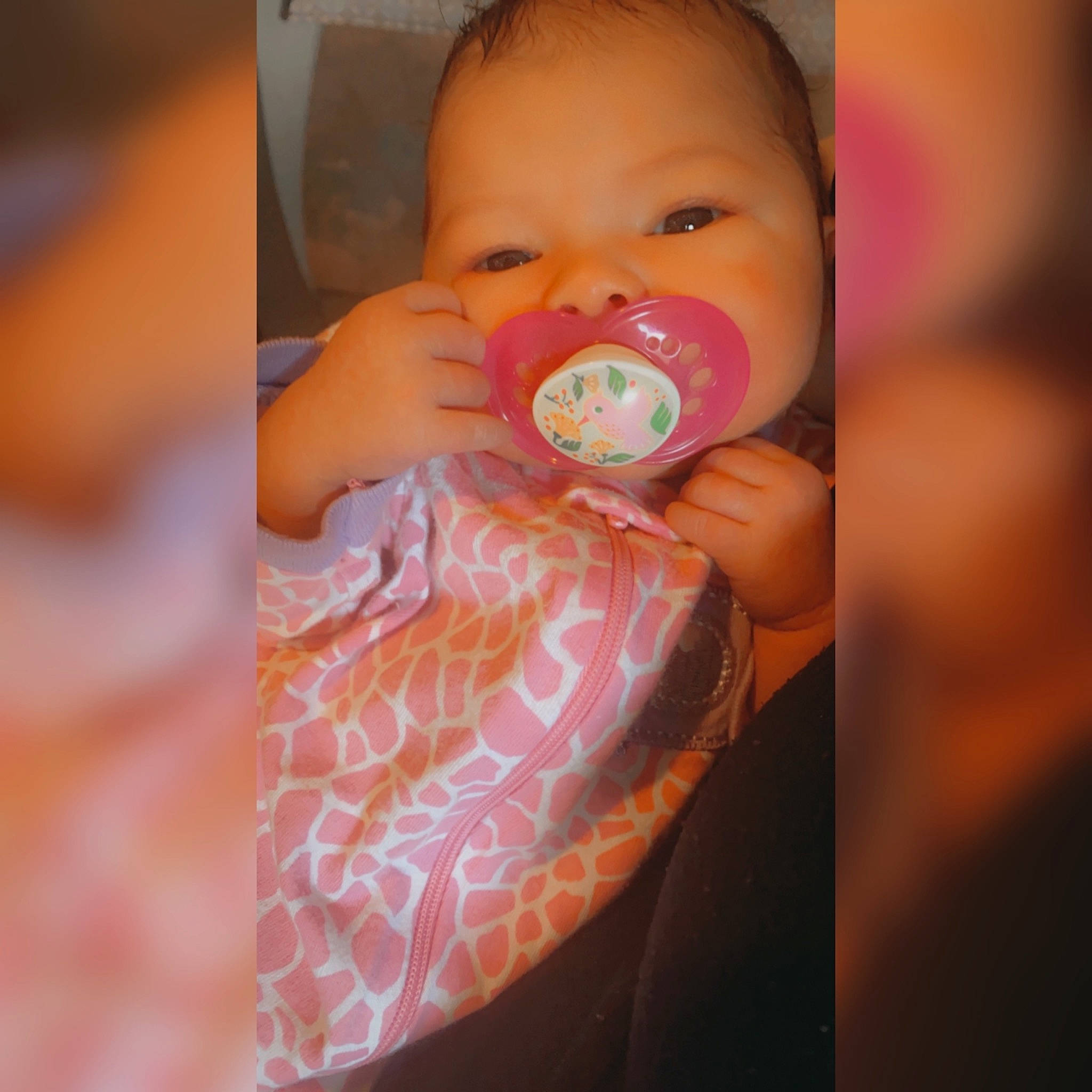 Nevaeh joined the competition — help win amazing prizes! baby, baby_products, cheek, child, eye, face, head, iris, lip, mouth, nose, person, pink, skin, smile, sweetness, toddler