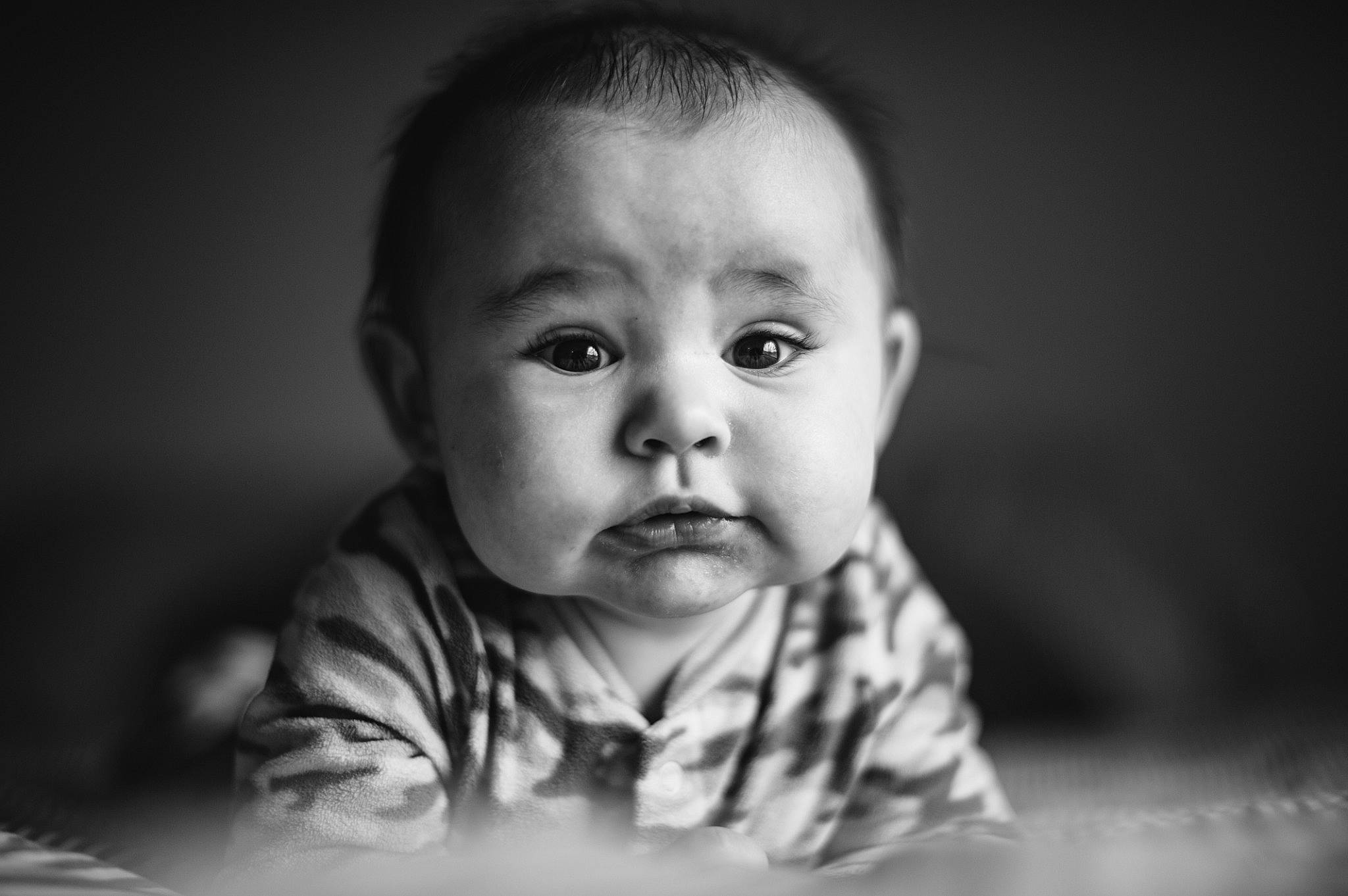 Dakoda is registered to the contest to win money with this photo: baby, black, black_and_white, cheek, child, chin, eye, face, head, lip, monochrome, monochrome_photography, nose, people, person, photograph, photography, portrait, skin, toddler