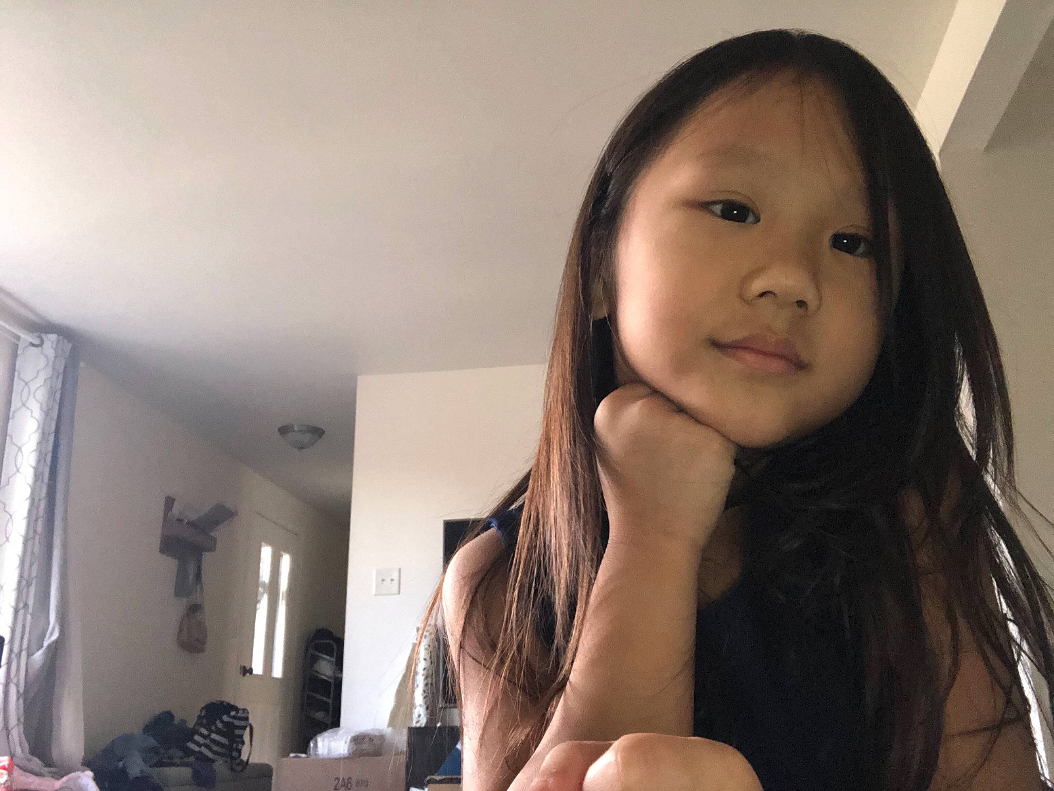 Noeleen joined the competition — help win amazing prizes! beauty, black_hair, child_model, curtain, eyebrow, eyelash, finger, flash_photography, hairstyle, iris, lamp, lip, long_hair, nail, person, portrait_photography, skin, step_cutting, window_blind, window_covering