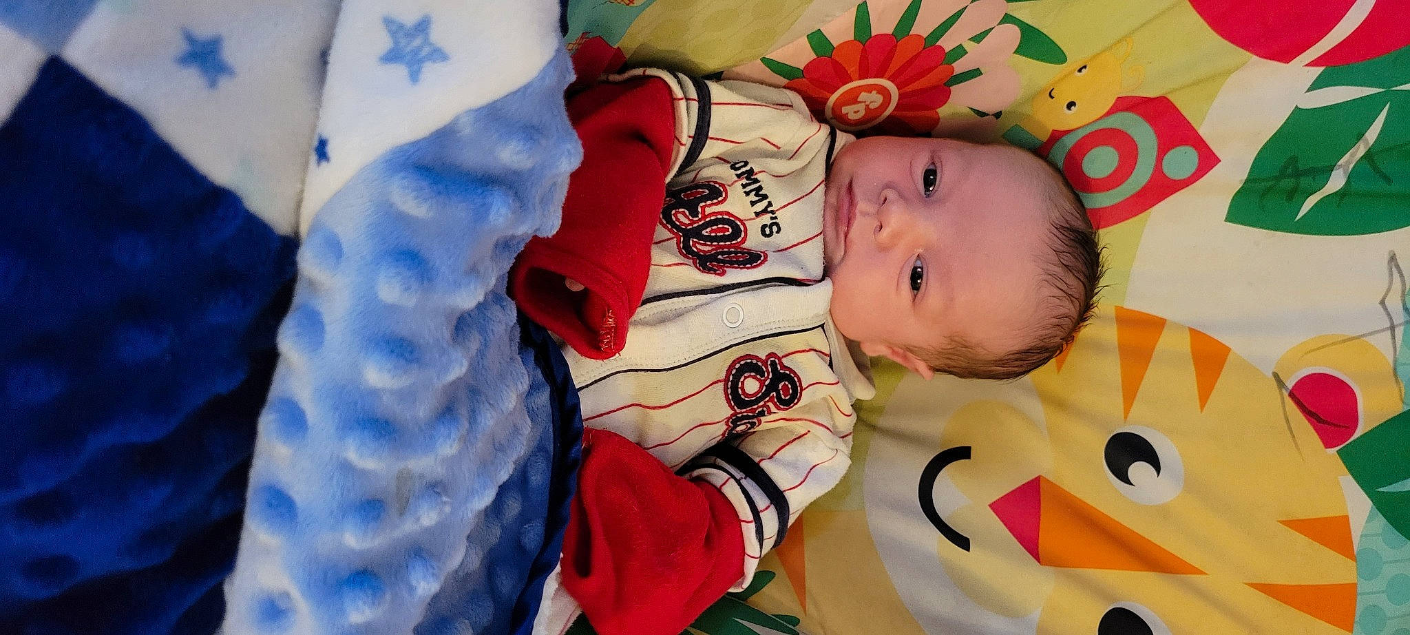 Hagen joined the competition — help win amazing prizes! baby, baby_products, baby_toddler_clothing, cheek, child, comfort, electric_blue, event, face, facial_expression, fun, happy, mammal, pattern, person, skin, sleeve, smile, textile, toddler