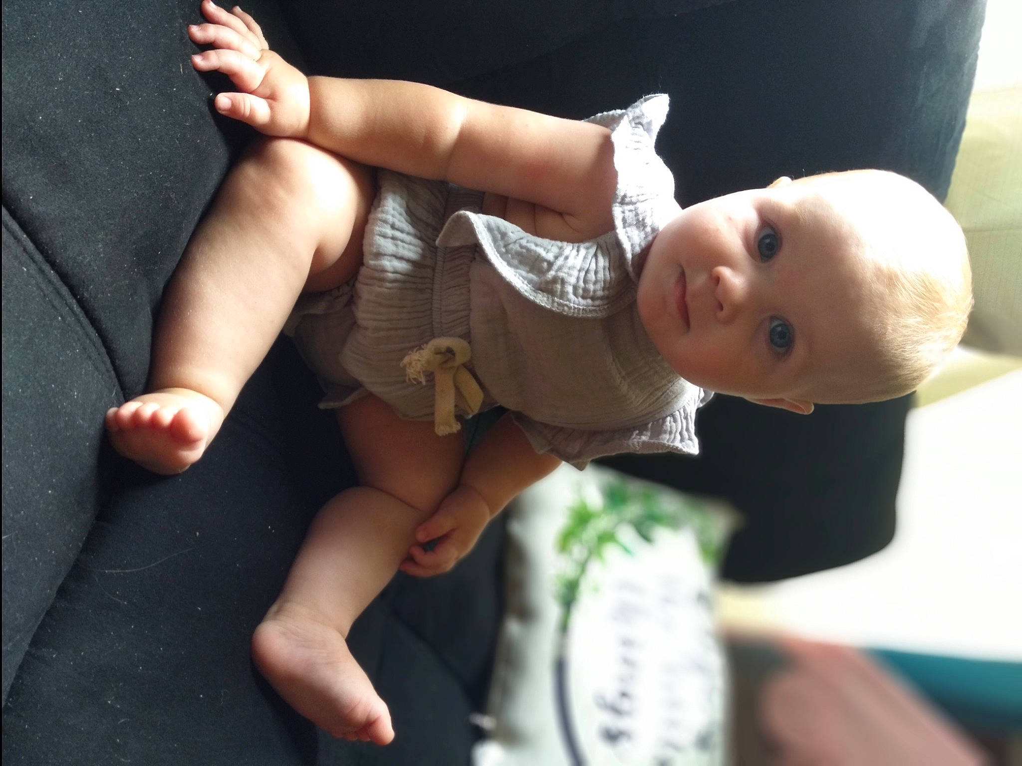Elliana Grace is registered to the contest to win money with this photo: arm, baby, child, elbow, hand, human_body, human_leg, joint, leg, muscle, person, sole, thigh, toddler