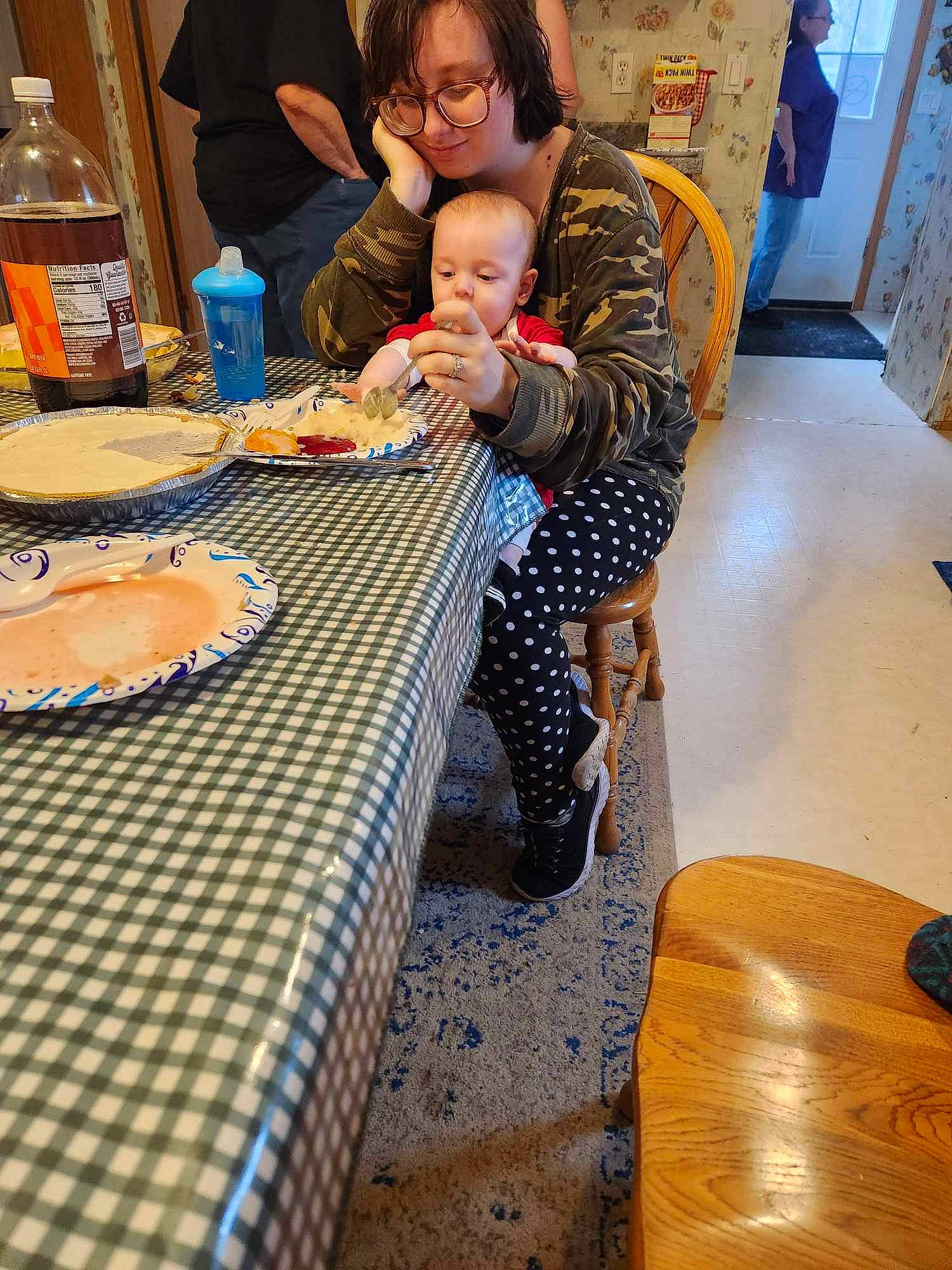 Kevin joined the competition — help win amazing prizes! chair, child, couch, event, flooring, food, fun, furniture, leisure, linens, pattern, person, plate, room, sharing, sitting, table, tablecloth, tableware, toddler