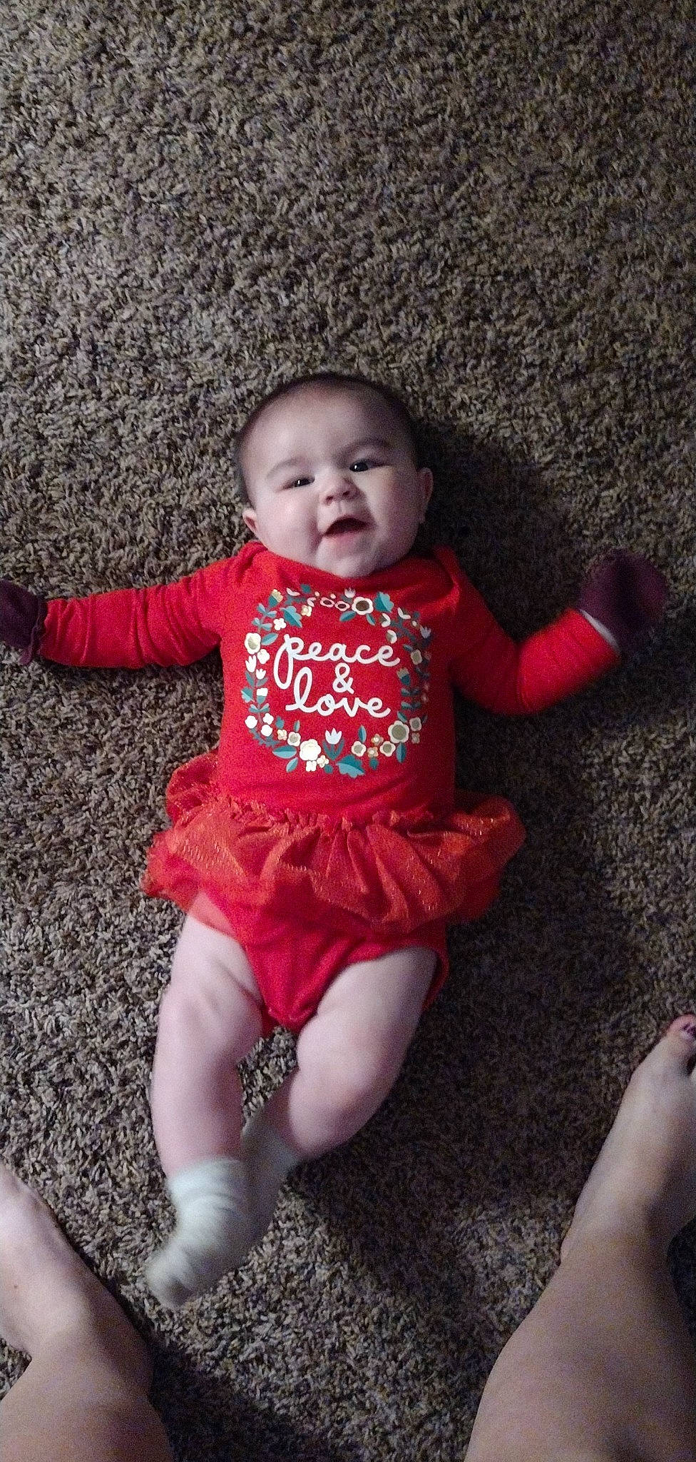 Roseanna joined the competition — help win amazing prizes! baby, baby_toddler_clothing, child, face, finger, fun, happy, iris, knee, leg, magenta, mouth, organ, person, pink, skin, sleeve, smile, standing, thigh