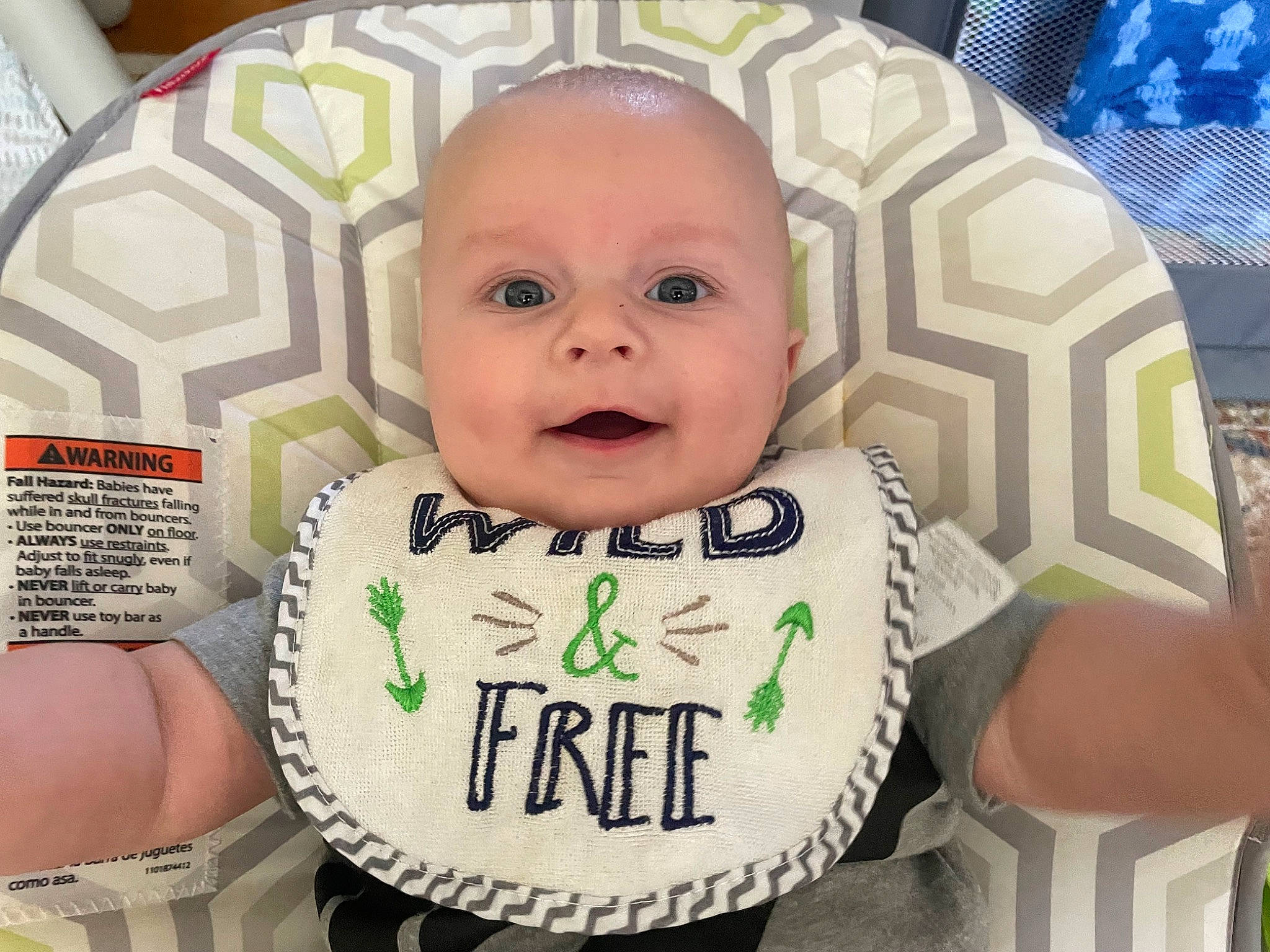 Jackson joined the competition — help win amazing prizes! art, baby, baby_laughing, baby_products, baby_toddler_clothing, bib, cheek, child, happy, linens, mouth, nose, person, product, sitting, sleeve, smile, sweetness, t_shirt, textile