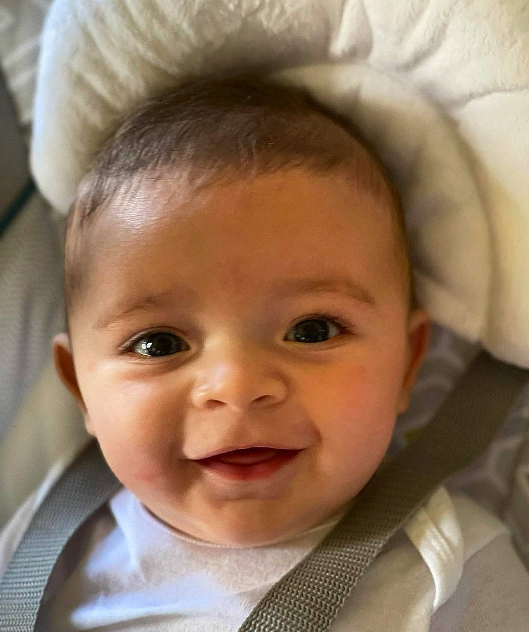 Jasiah joined the competition — help win amazing prizes! baby, baby_toddler_clothing, cheek, chin, comfort, ear, eye, eyebrow, eyelash, face, iris, joy, lip, mouth, nose, person, product, skin, sleeve, smile