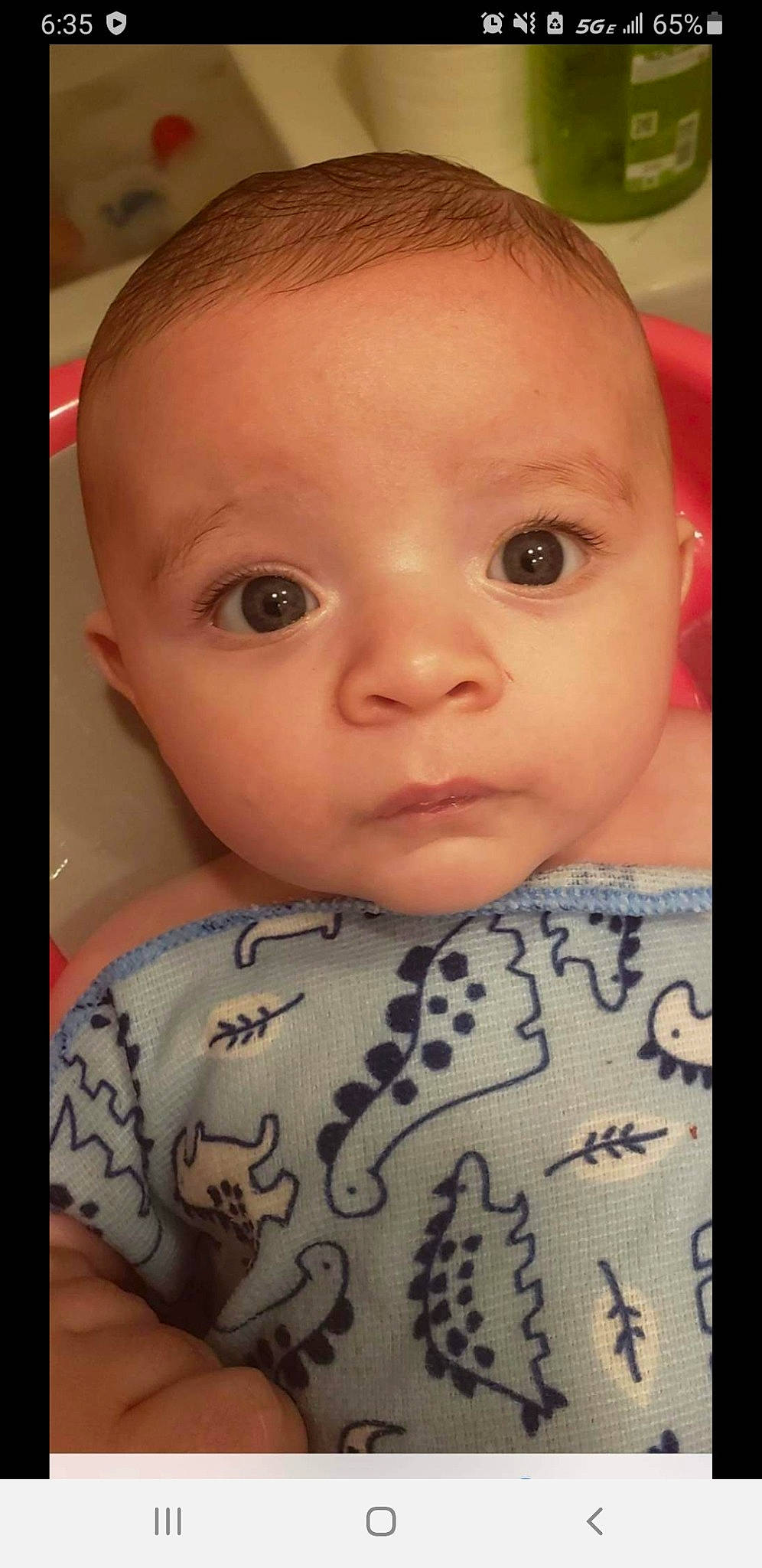 Jasiah is registered to the contest to win money with this photo: baby, baby_toddler_clothing, beauty, cheek, child, chin, close_up, eyebrow, eyelash, facial_expression, forehead, iris, lip, mouth, no_expression, nose, person, pink, skin, sleeve