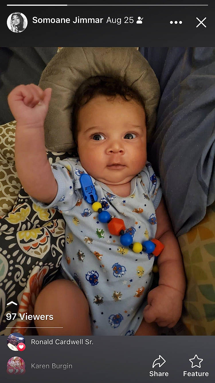 Malachi joined the competition — help win amazing prizes! baby, baby_toddler_clothing, black_hair, cheek, child, comfort, facial_expression, finger, flash_photography, fun, happy, iris, mouth, neck, nose, person, sitting, skin, smile, t_shirt