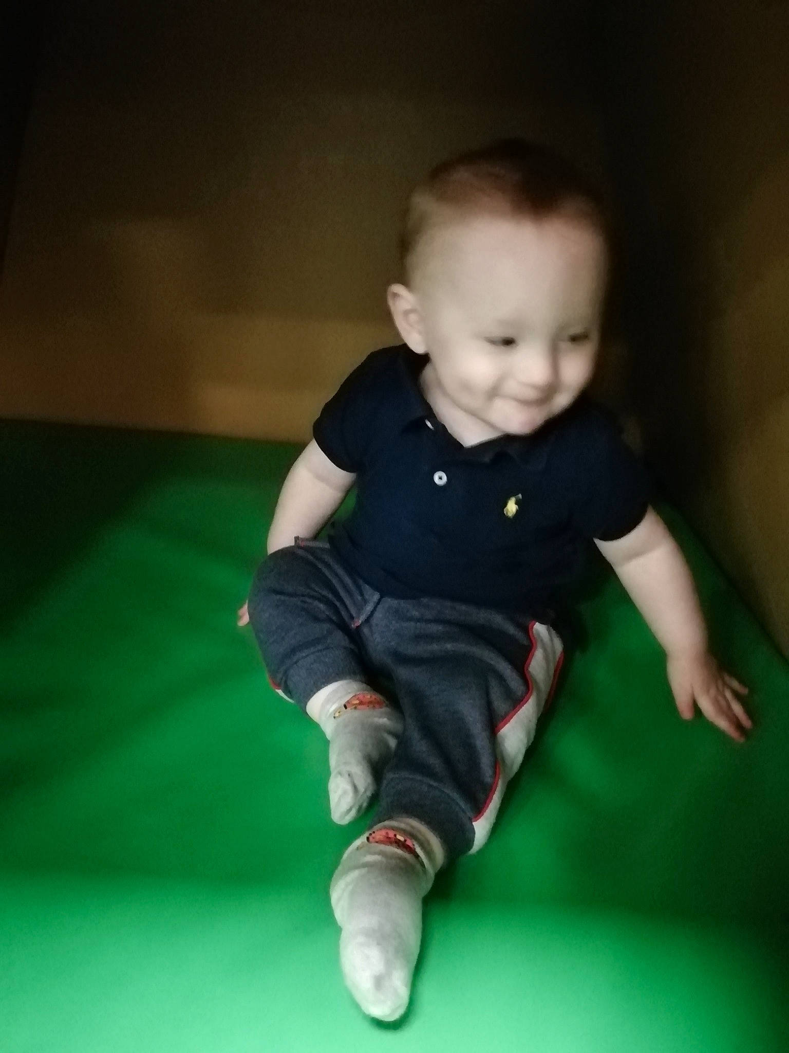 Jeffrey is registered to the contest to win money with this photo: arm, baby, cheek, child, crawling, eye, face, finger, grass, green, hand, head, joy, leg, nose, person, photography, sitting, skin, standing