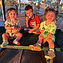 Tannen joined the competition — help win amazing prizes! child, children, snack, picnic_table, park, pavilion, outdoor, daylight, playground, smiling, sitting, clothing, shoes, socks, metal, fence, trees, concrete, happy, people