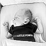 Emilio a rejoint le concours — aidez-le/la à gagner de superbes lots ! baby, sleeping, pacifier, black_and_white, infant, blanket, clothing, cute, soft, mattress, child, peaceful, face, head, resting, newborn, person, indoors, toddler, shirt