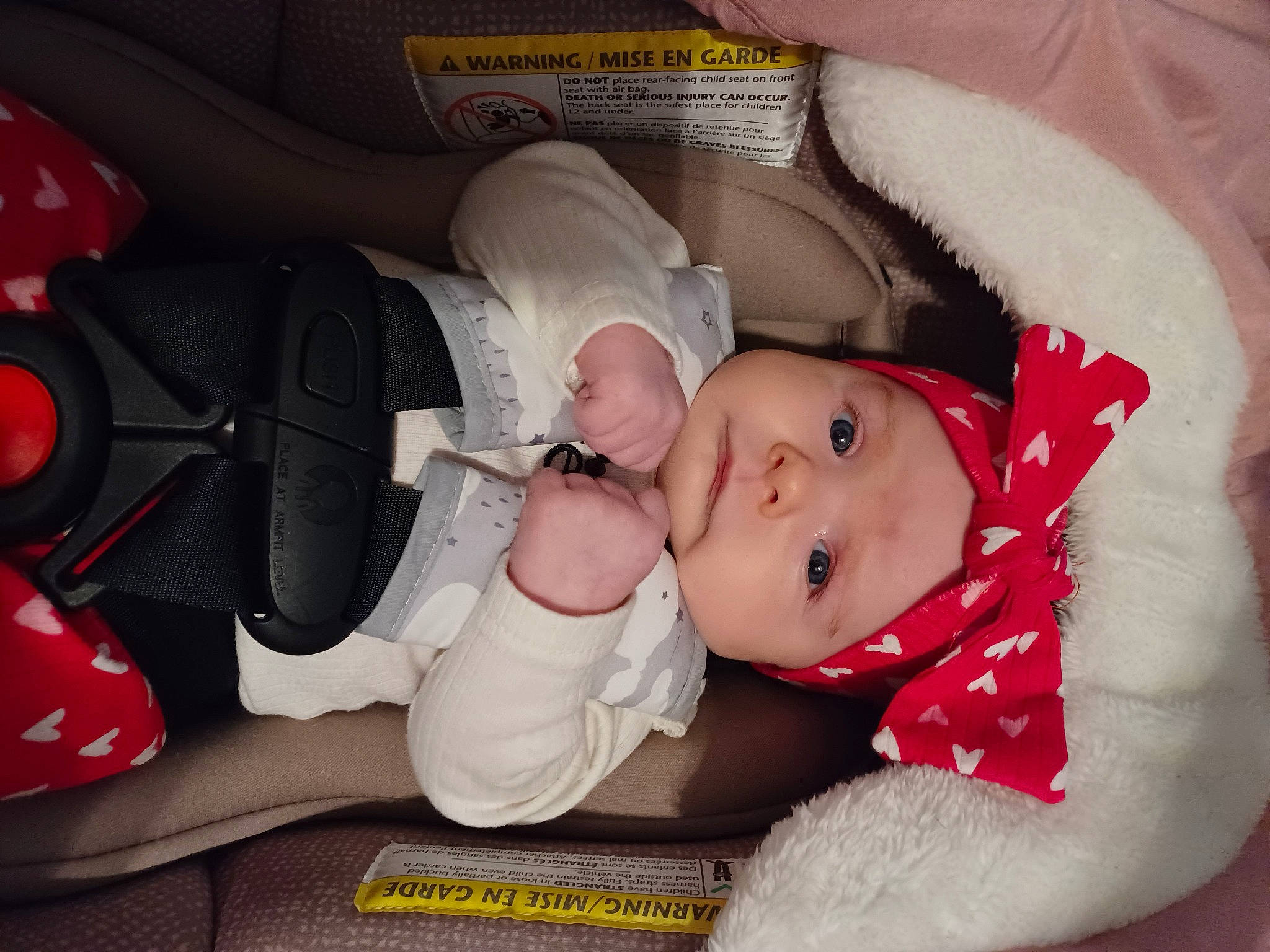 Wren Kennedy joined the competition — help win amazing prizes! baby, baby_carriage, baby_products, baby_sleeping, baby_toddler_clothing, car_seat, carmine, cheek, child, comfort, headwear, person, product, toddler