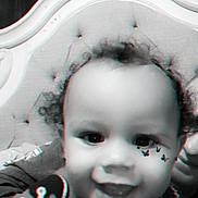 Kayden joined the competition — help win amazing prizes! baby_clothes, bedroom, black_and_white, butterflies, child, closeup, curly_hair, cute, digital_effect, face, fun, happy, headboard, indoor, playful, portrait, selfie, smile, toddler, young_child