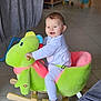 Théa participe au concours pour gagner de l'argent avec cette photo : baby, baby_clothes, child, childrens_toy, cute, floor, furniture, happy, indoor, infant, pajamas, play, plush_toy, rocking_horse, rocking_toy, seat, smile, tiled_floor, toy, wooden_rocker