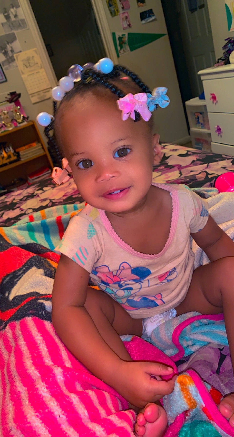 Lay is registered to the contest to win money with this photo: baby, baby_toddler_clothing, cabinetry, cheek, child, chin, event, eye, fun, hairstyle, happy, iris, joy, leisure, magenta, person, pink, purple, skin, smile