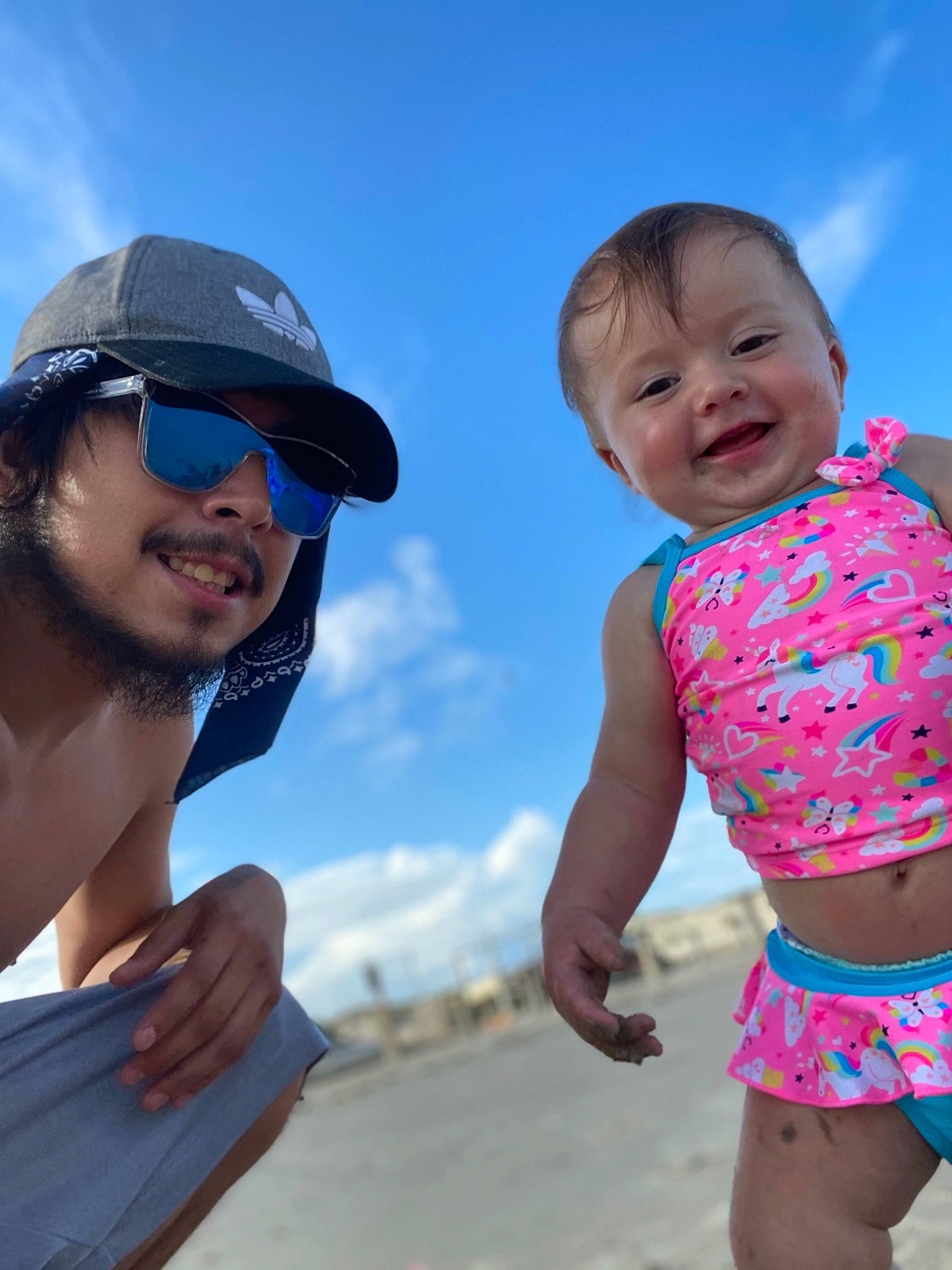 Ayviana joined the competition — help win amazing prizes! beard, blue, body_of_water, cloud, cool, gesture, glasses, goggles, hand, happy, headwear, joy, light, people_in_nature, people_on_beach, person, shoulder, sky, smile, sunglasses