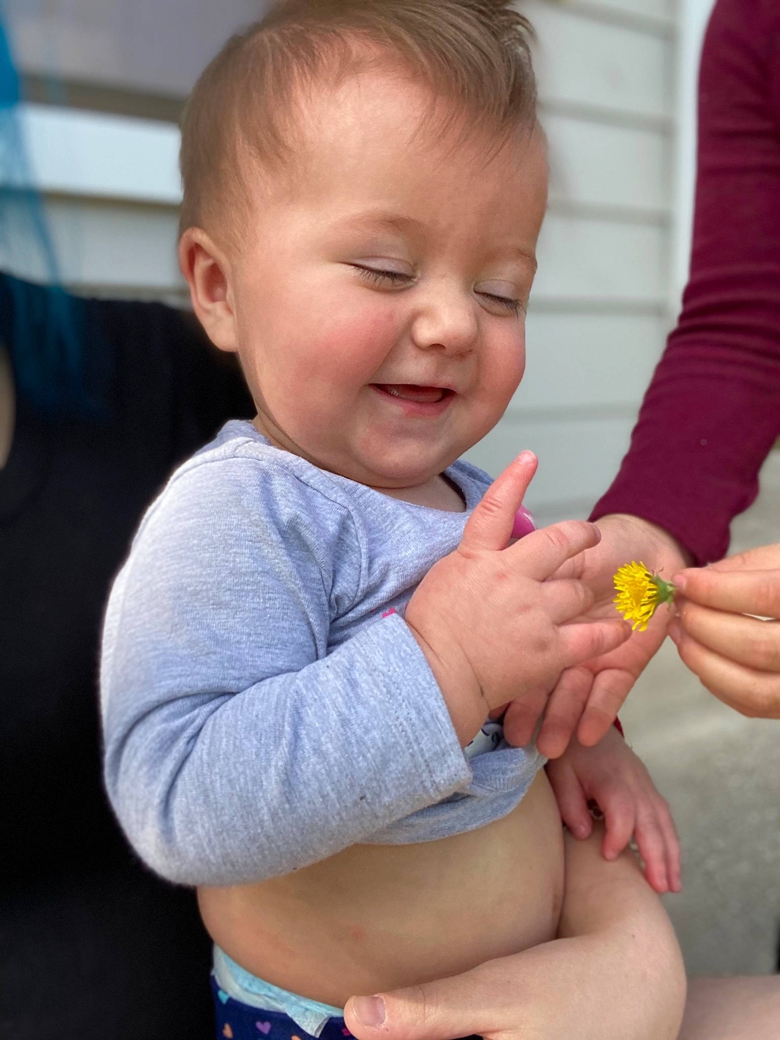 Ayviana joined the competition — help win amazing prizes! baby, baby_toddler_clothing, blue, cheek, finger, gesture, hand, happy, human_body, iris, joint, leg, lip, mouth, neck, nose, person, skin, sleeve, smile