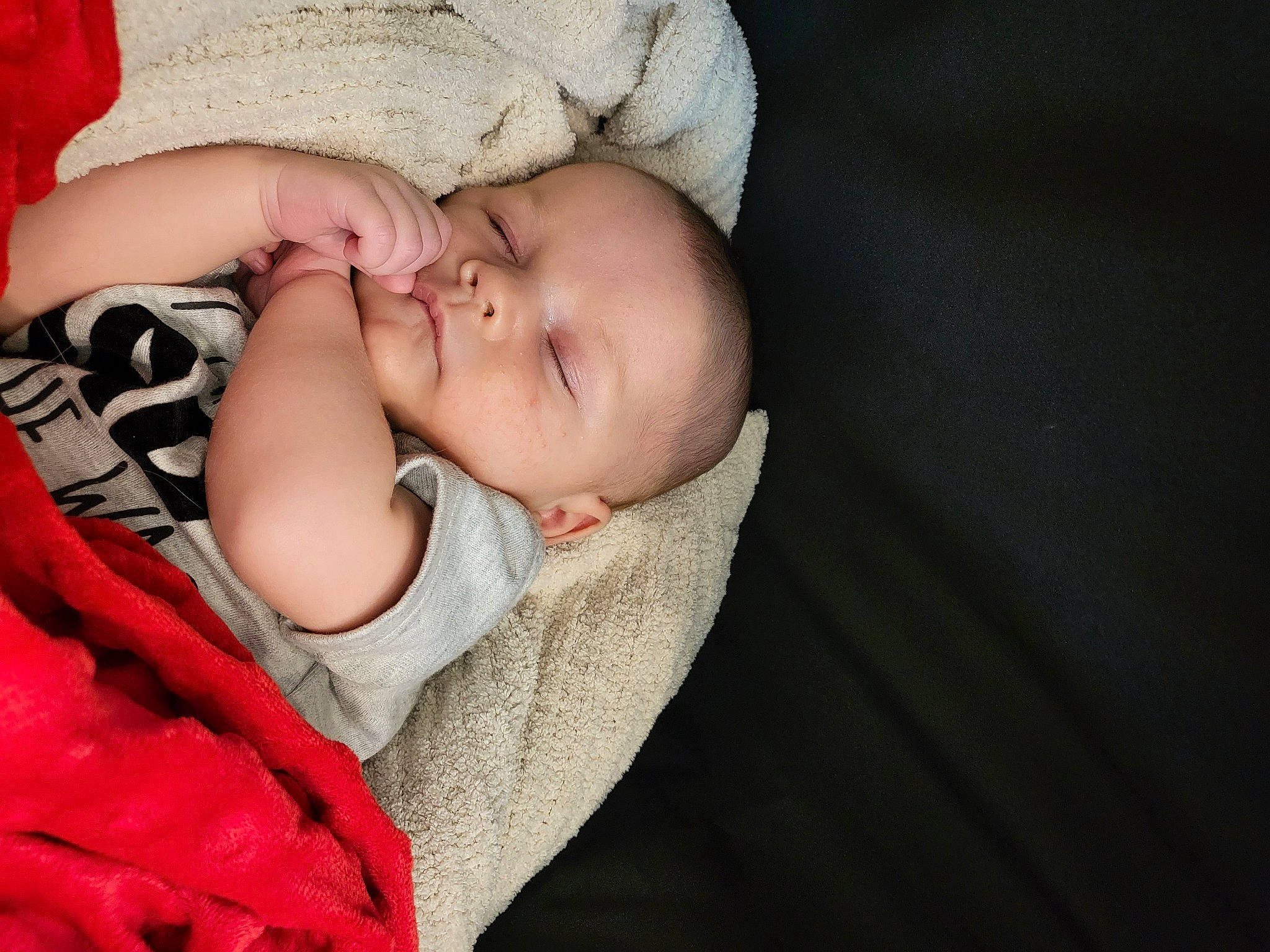 Marcus is registered to the contest to win money with this photo: baby, baby_products, baby_sleeping, baby_toddler_clothing, bedtime, carmine, cheek, child, comfort, eye, eyelash, hat, iris, lip, nap, person, portrait_photography, skin, sleep, sleeve