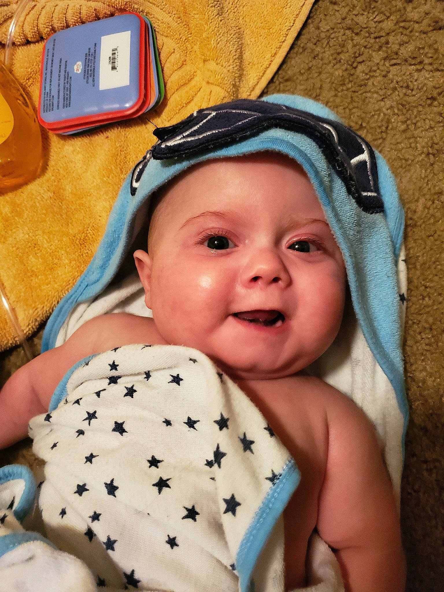 Abel is registered to the contest to win money with this photo: baby, cheek, child, headgear, person, skin, smile, toddler