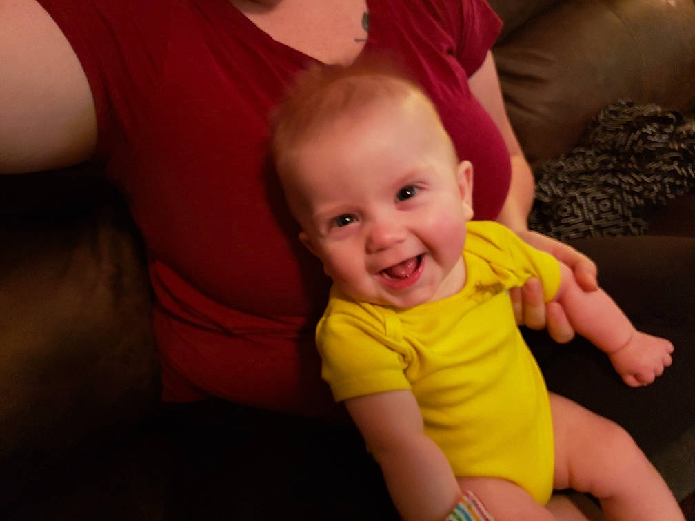 Thatcher joined the competition — help win amazing prizes! arm, baby, cheek, child, ear, eye, face, finger, fun, hand, happy, head, iris, joy, lip, mouth, nose, person, skin, smile