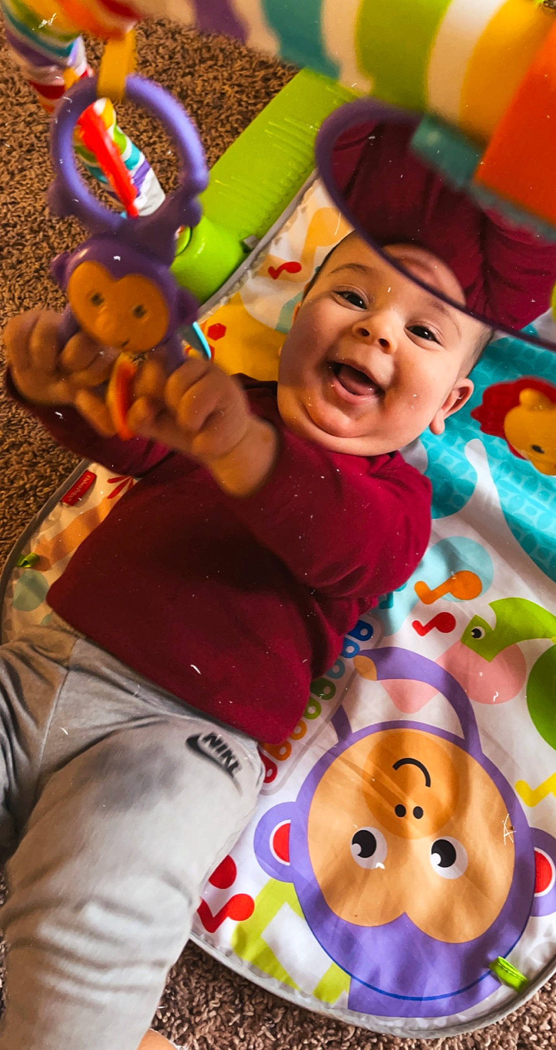 Isaias joined the competition — help win amazing prizes! baby, baby_laughing, baby_products, baby_toddler_clothing, baby_toys, child, costume_hat, happy, headwear, humour, party_supply, person, play, playing_with_kids, pleased, toddler, toy