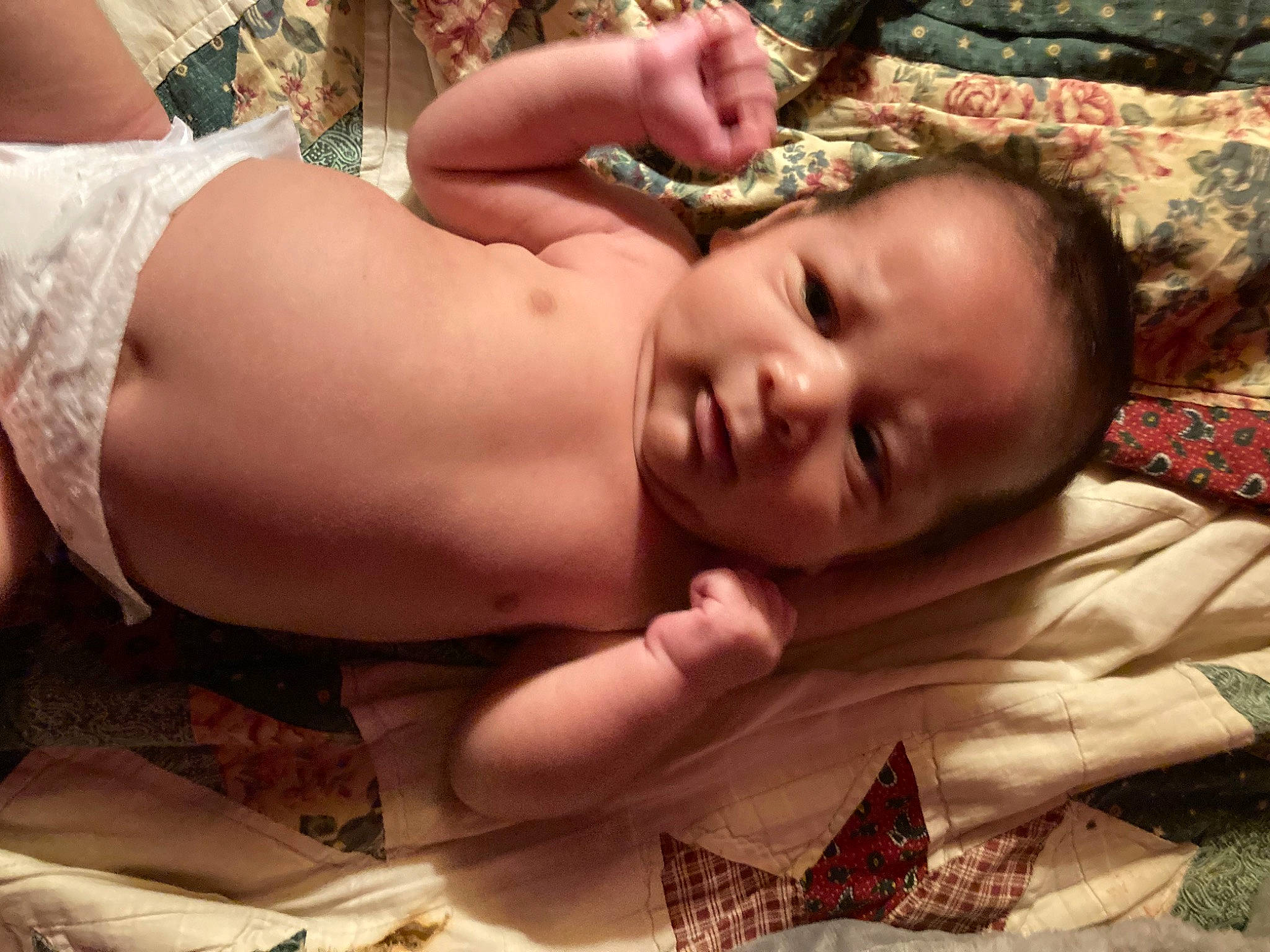 Braylon is registered to the contest to win money with this photo: abdomen, baby, barechested, chest, child, eyelash, fun, grass, happy, head, headpiece, jewellery, linens, pattern, people_in_nature, person, plant, toddler, tradition, tree