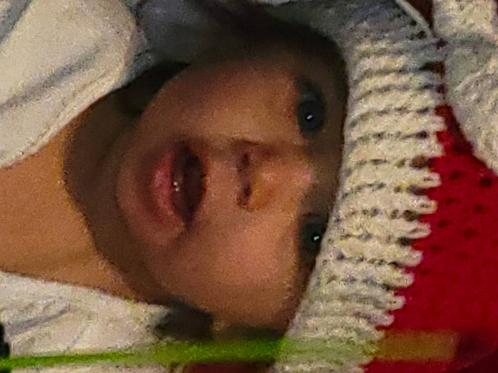 Billie joined the competition — help win amazing prizes! art, cheek, child, close_up, eye, eyebrow, eyelash, forehead, head, headgear, headwear, iris, knit_cap, linens, lip, mouth, nose, person, skin, window