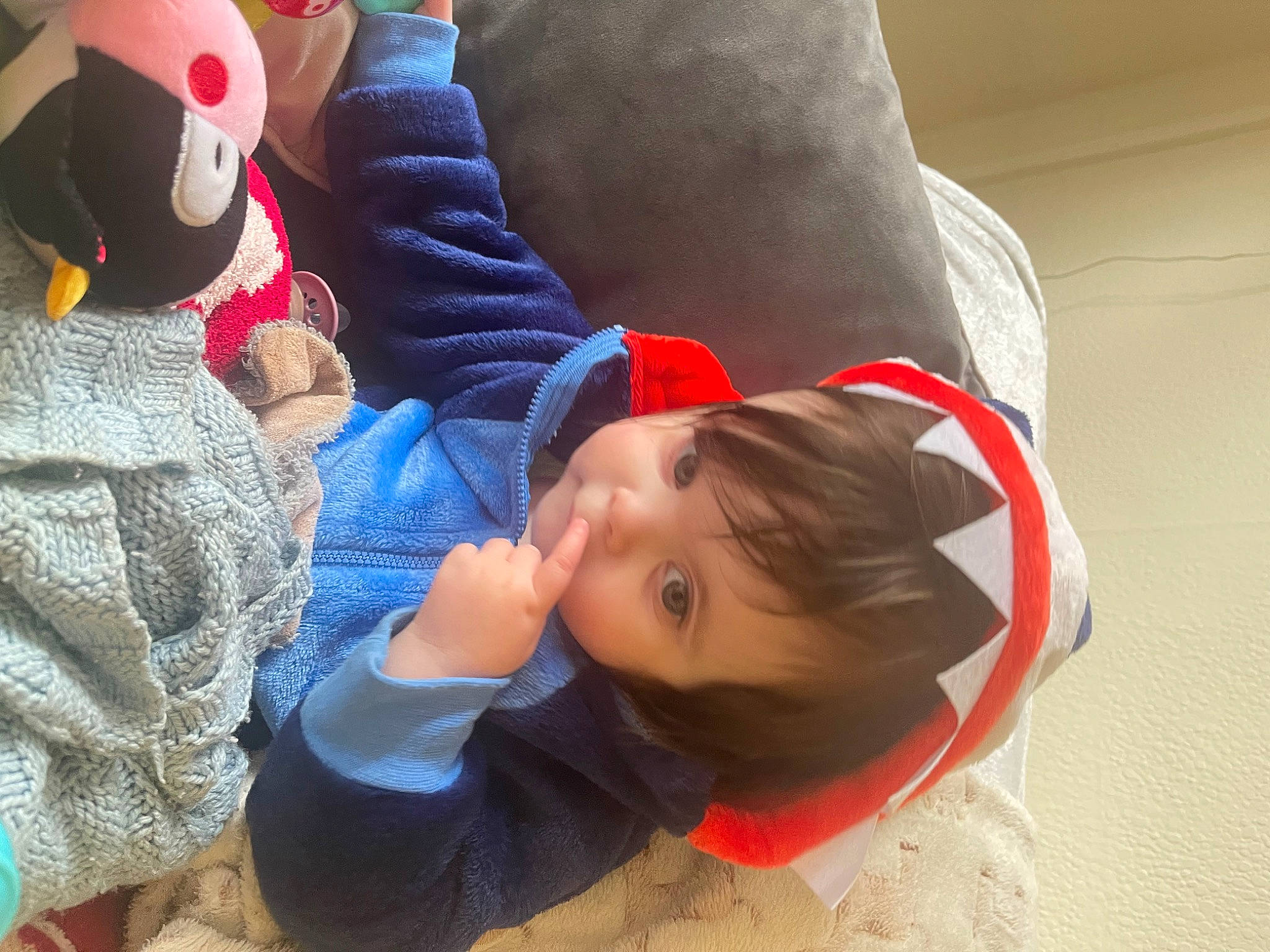 Juliet joined the competition — help win amazing prizes! baby, baby_toddler_clothing, cap, carmine, child, comfort, fun, happy, headgear, leisure, mouth, nose, person, play, plush, sitting, stuffed_toy, toddler, toy