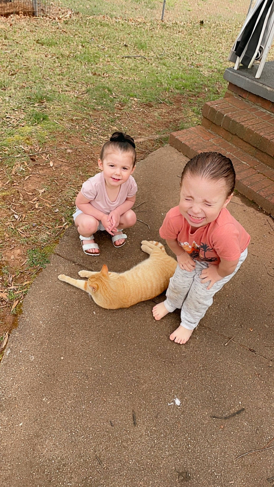 Jeremiah is registered to the contest to win money with this photo: baby, baby_toddler_clothing, child, flooring, foot, fun, grass, happy, joy, leaf, leisure, people_in_nature, person, recreation, shorts, sitting, smile, soil, t_shirt, toddler