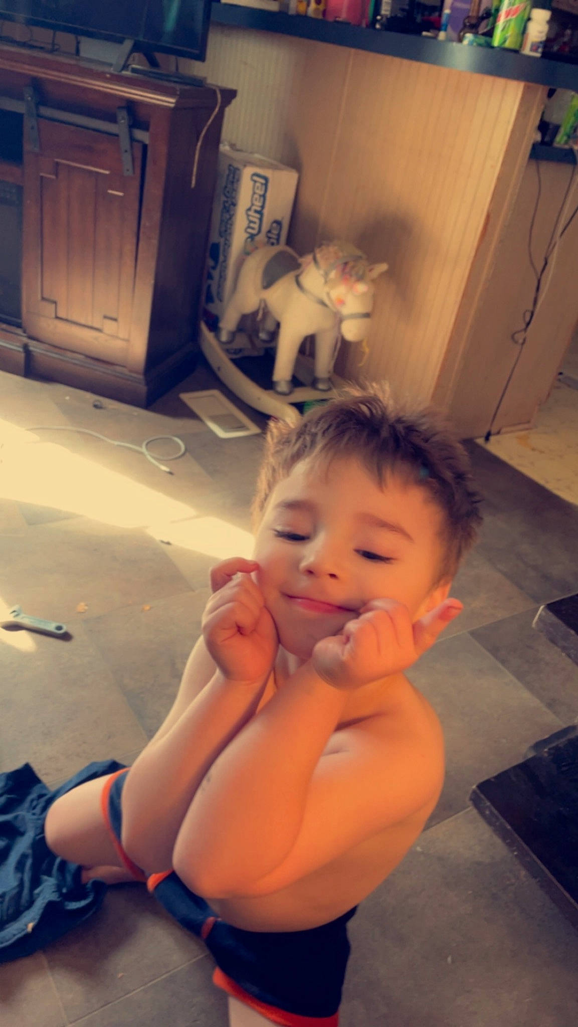 Jeremiah joined the competition — help win amazing prizes! baby, barefoot, chest, elbow, finger, floor, flooring, foot, fun, happy, human_leg, joint, lighting, mouth, person, shoulder, thigh, thumb, toddler, trunk