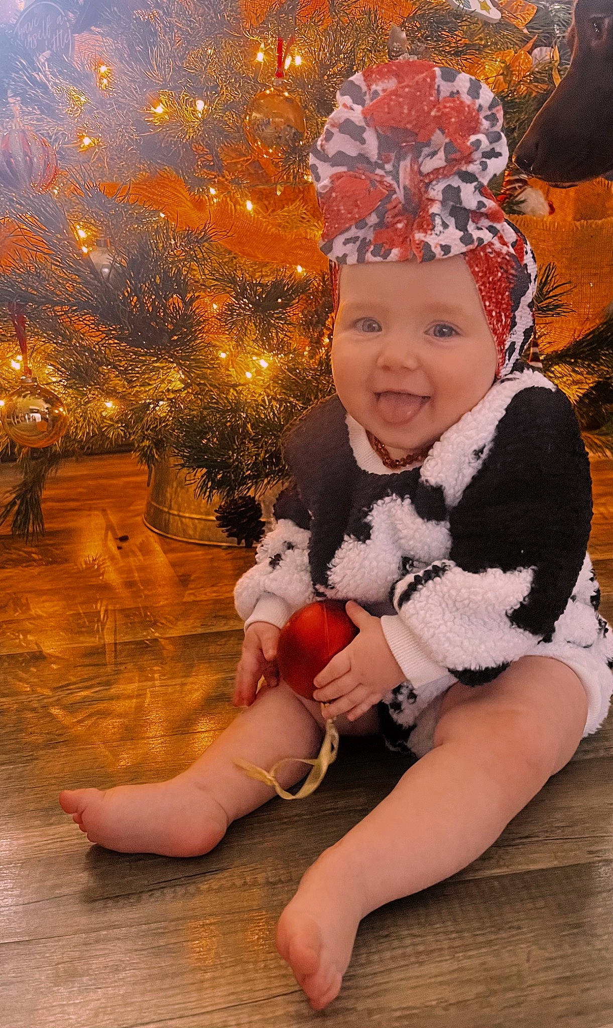 Blayke joined the competition — help win amazing prizes! baby, baby_toddler_clothing, child, christmas, costume_hat, event, fawn, fun, grass, happy, hat, headwear, holiday, human_leg, joy, people_in_nature, person, sitting, smile, sock