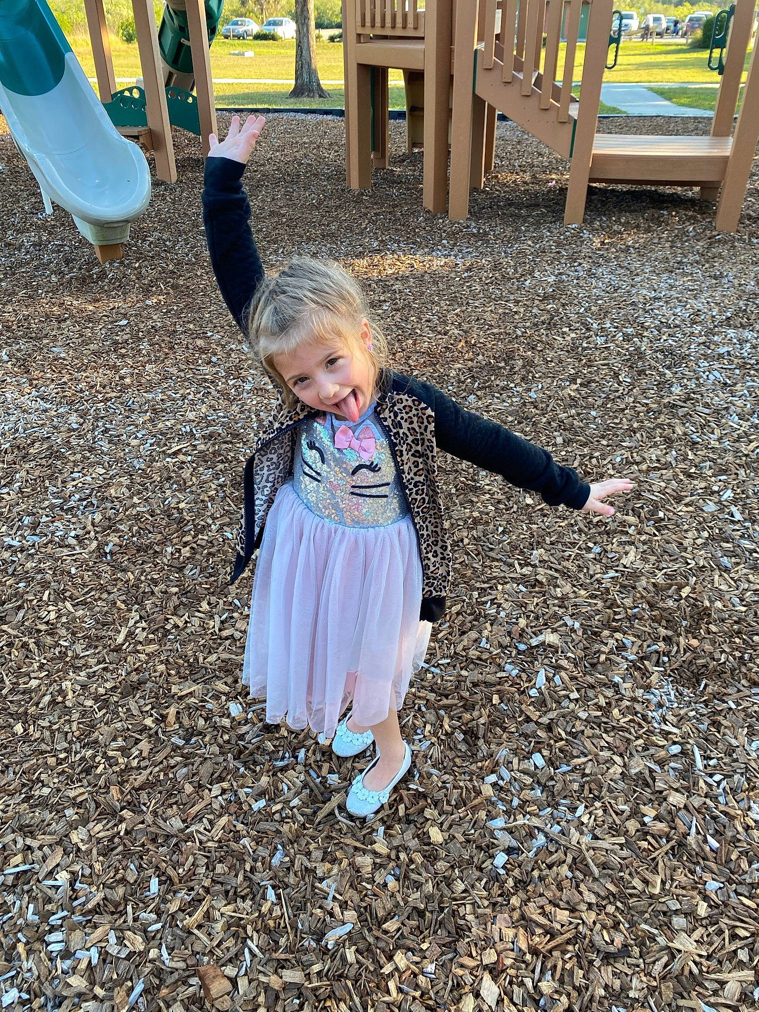 Hailey joined the competition — help win amazing prizes! asphalt, dress, fun, grass, green, happy, leaf, leisure, light, people_in_nature, person, photograph, plant, public_space, road_surface, smile, toddler, tree, white, woody_plant