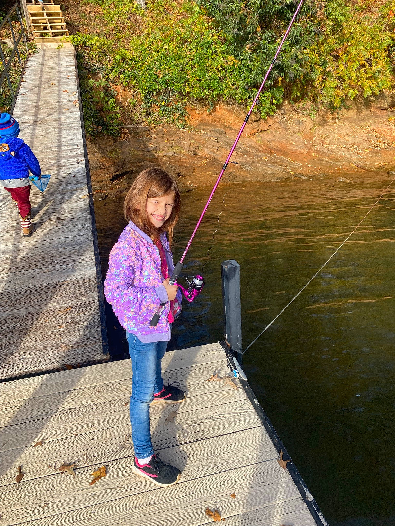 Rebecca joined the competition — help win amazing prizes! angling, beauty, casting_fishing, child, fisherman, fishing_rod, fly_fishing, fun, jeans, joy, lake, leisure, person, plant, play, recreation, recreational_fishing, toddler, travel, tree