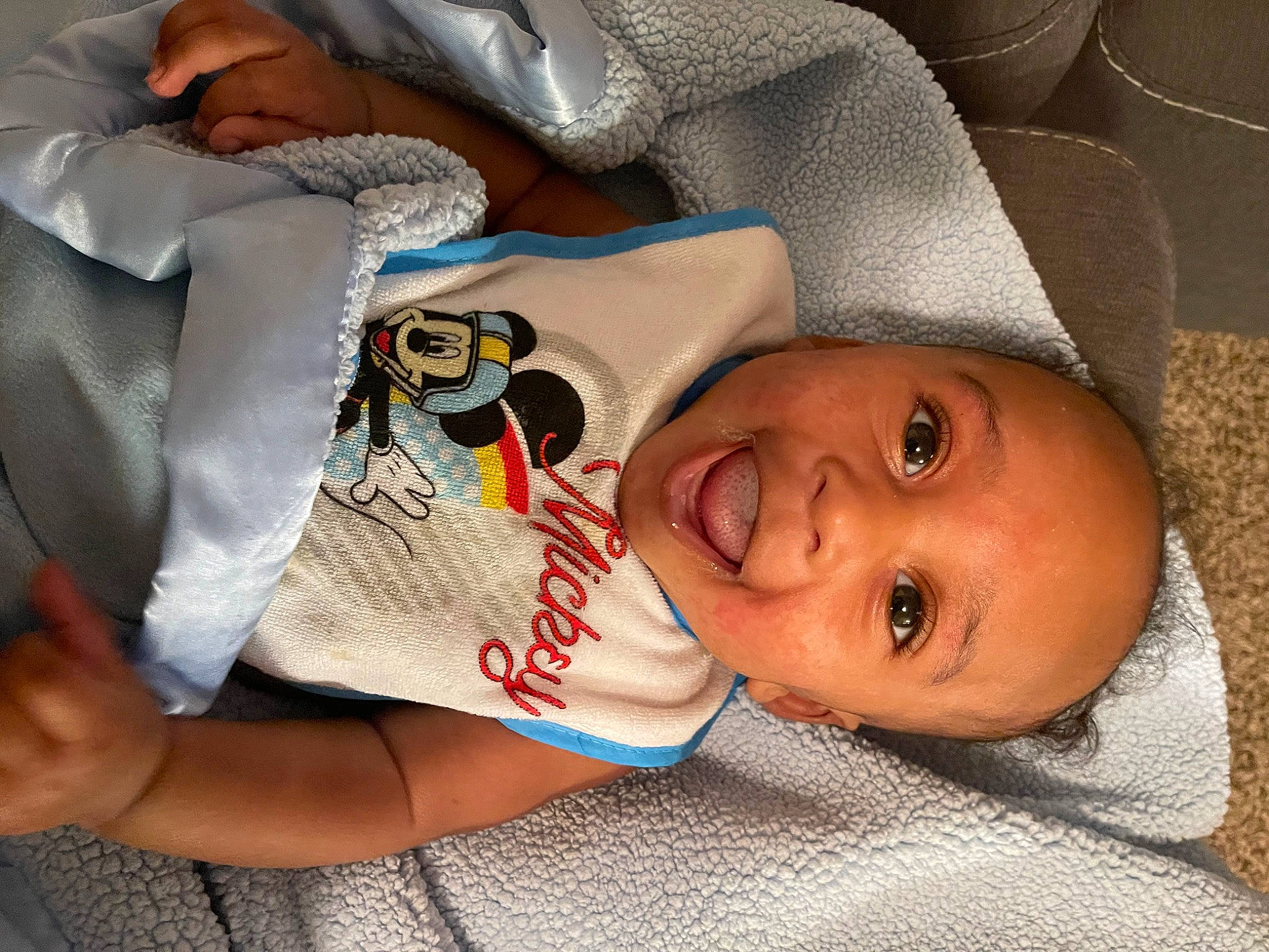 Brendan joined the competition — help win amazing prizes! baby, baby_sleeping, baby_toddler_clothing, cheek, child, comfort, elbow, eyelash, finger, happy, hat, linens, mouth, neck, nose, person, room, skin, sleeve, t_shirt